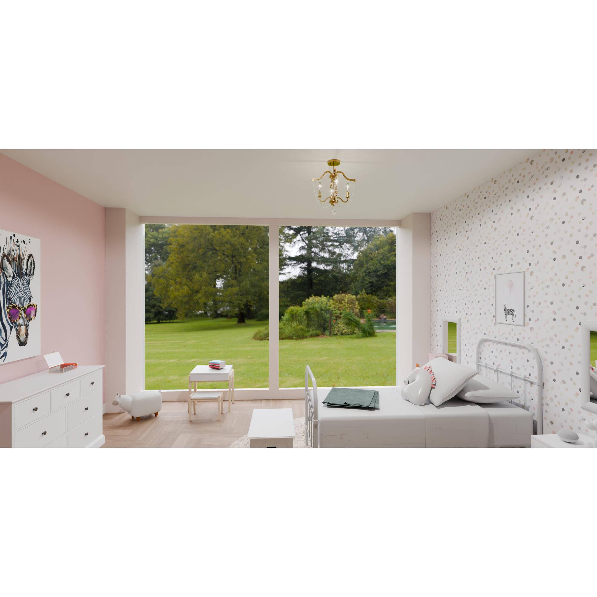 Sunday 16 Inch 4 Light Semi Flush Mount by Quoizel