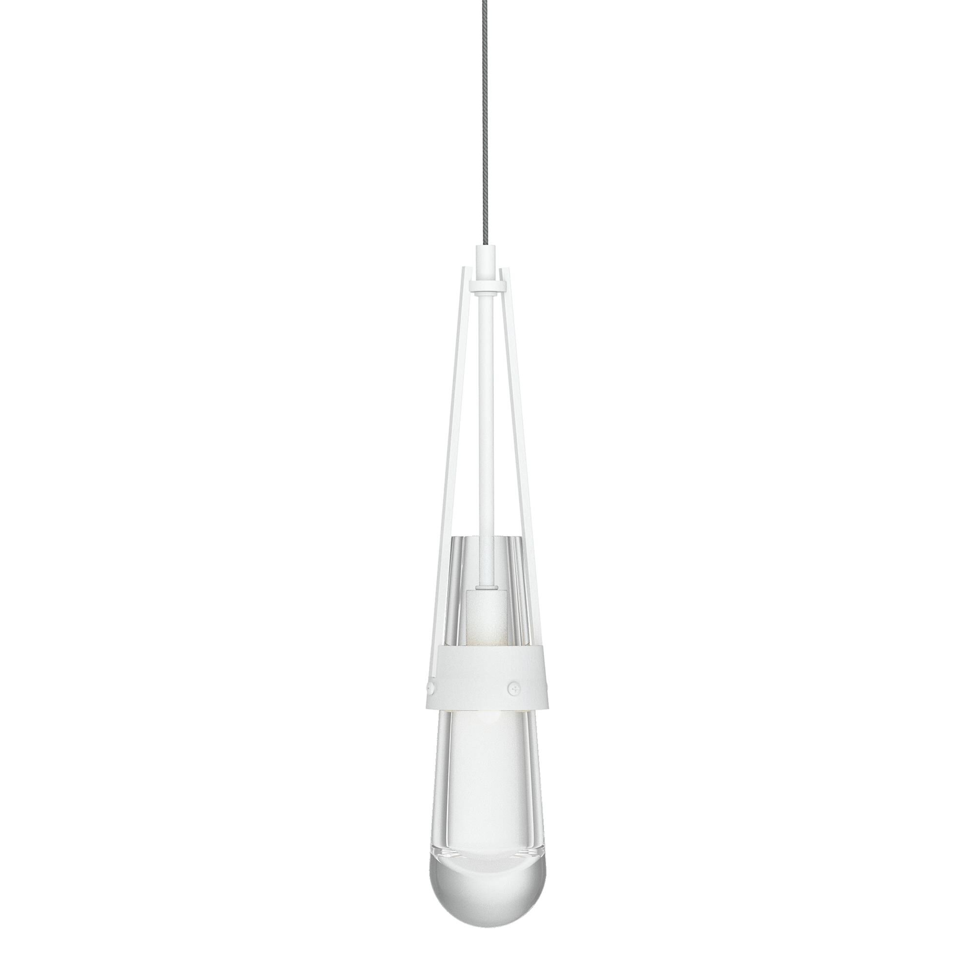 Shown in White finish and Clear glass