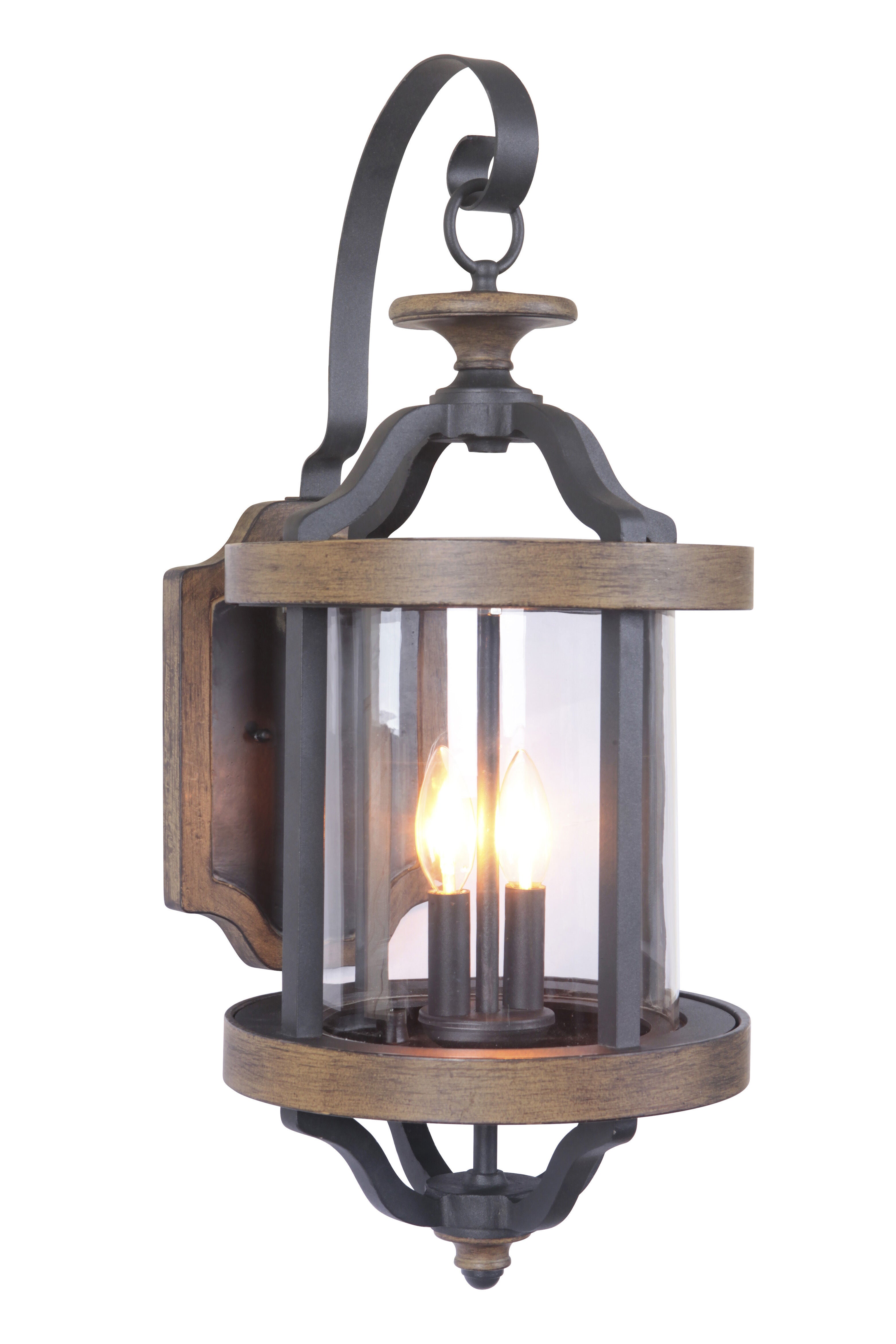 Shown in Textured Black / Whiskey Barrel finish and 0.0 glass and 0.0 shade
