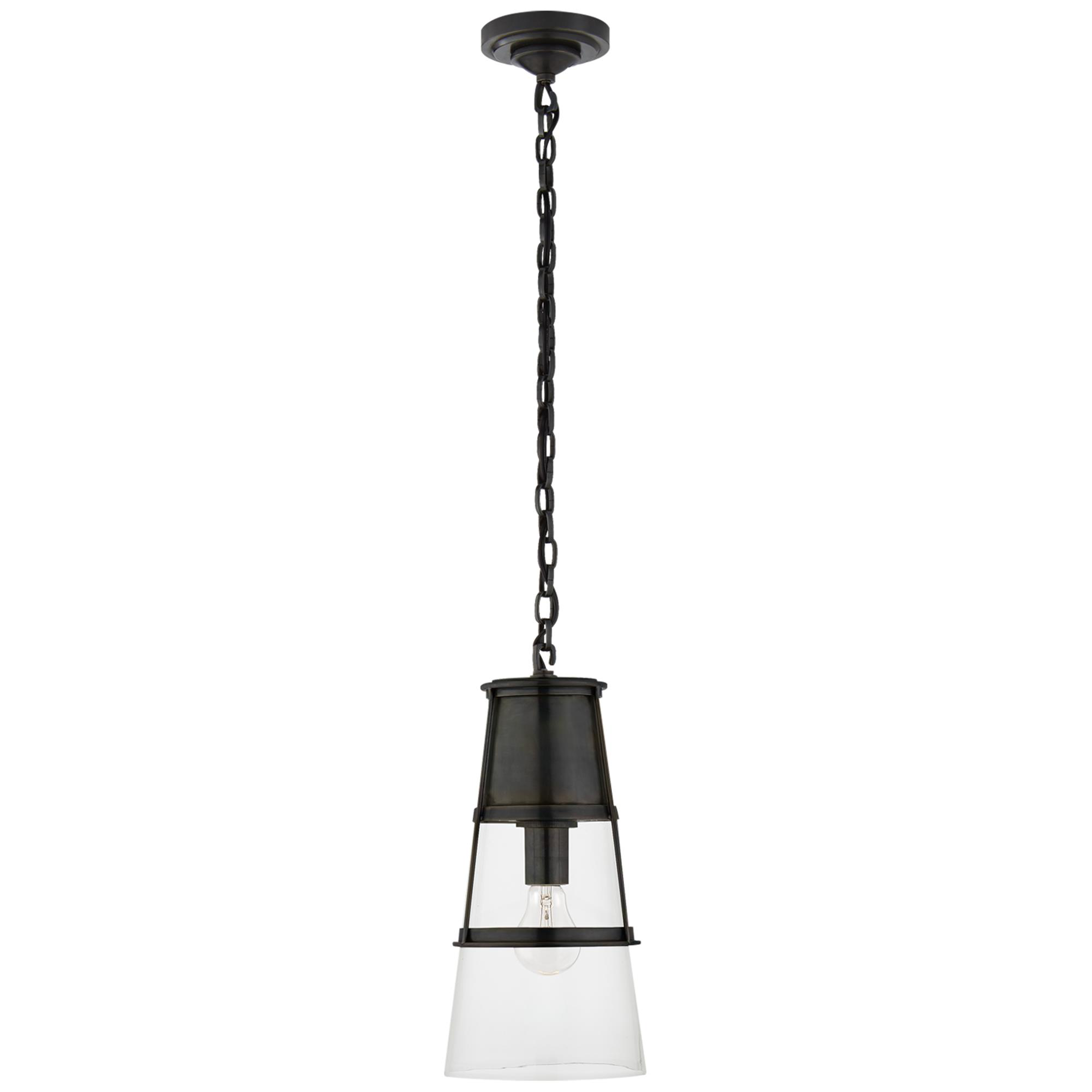 Shown in Bronze finish and Clear glass