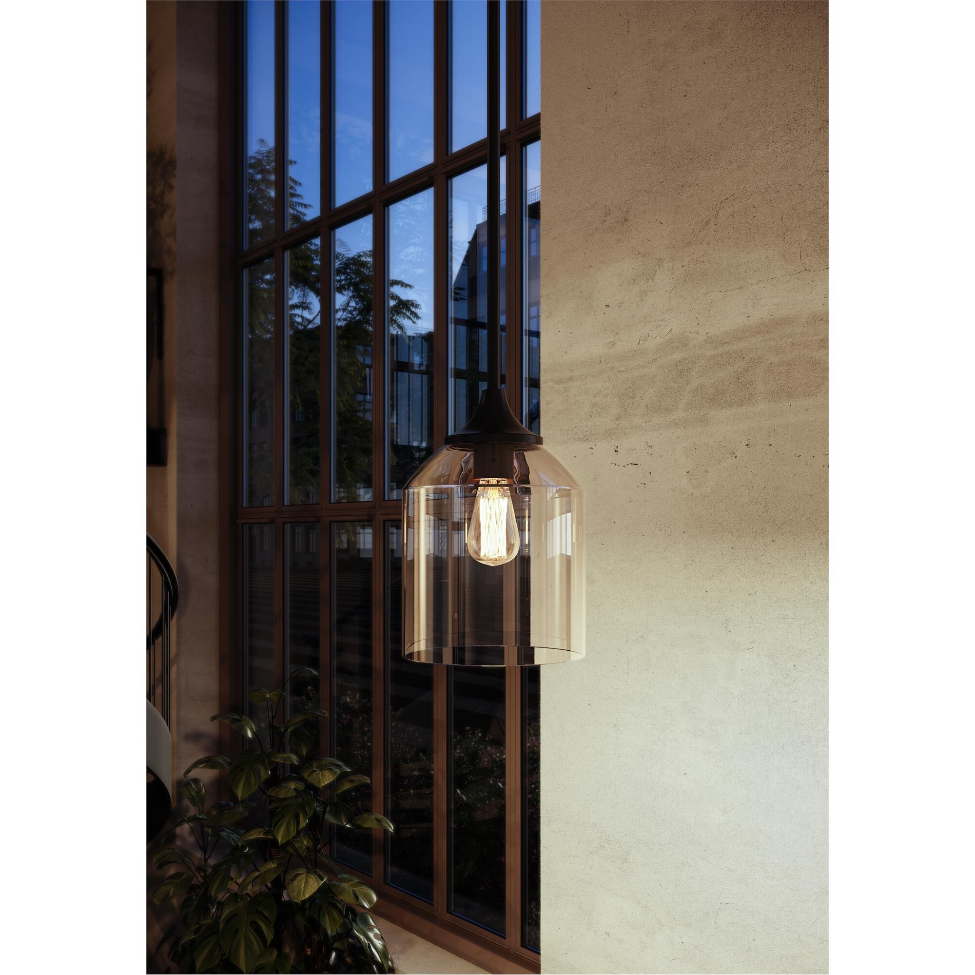 Shown in Black finish and Clear glass and Clear Glass shade
