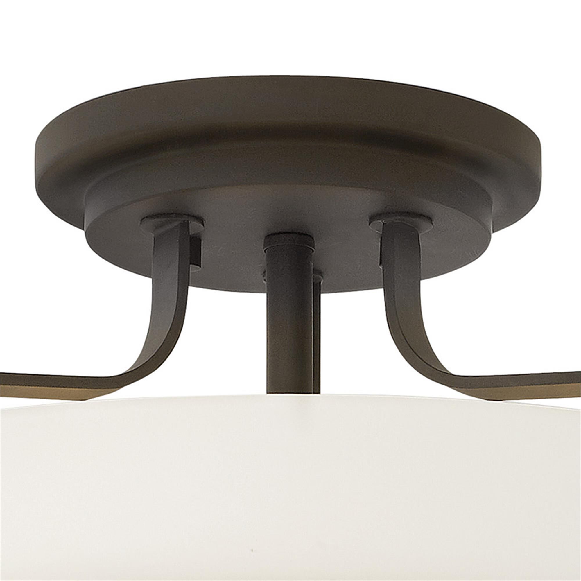 Shown in Oil Rubbed Bronze finish and Etched Opal glass