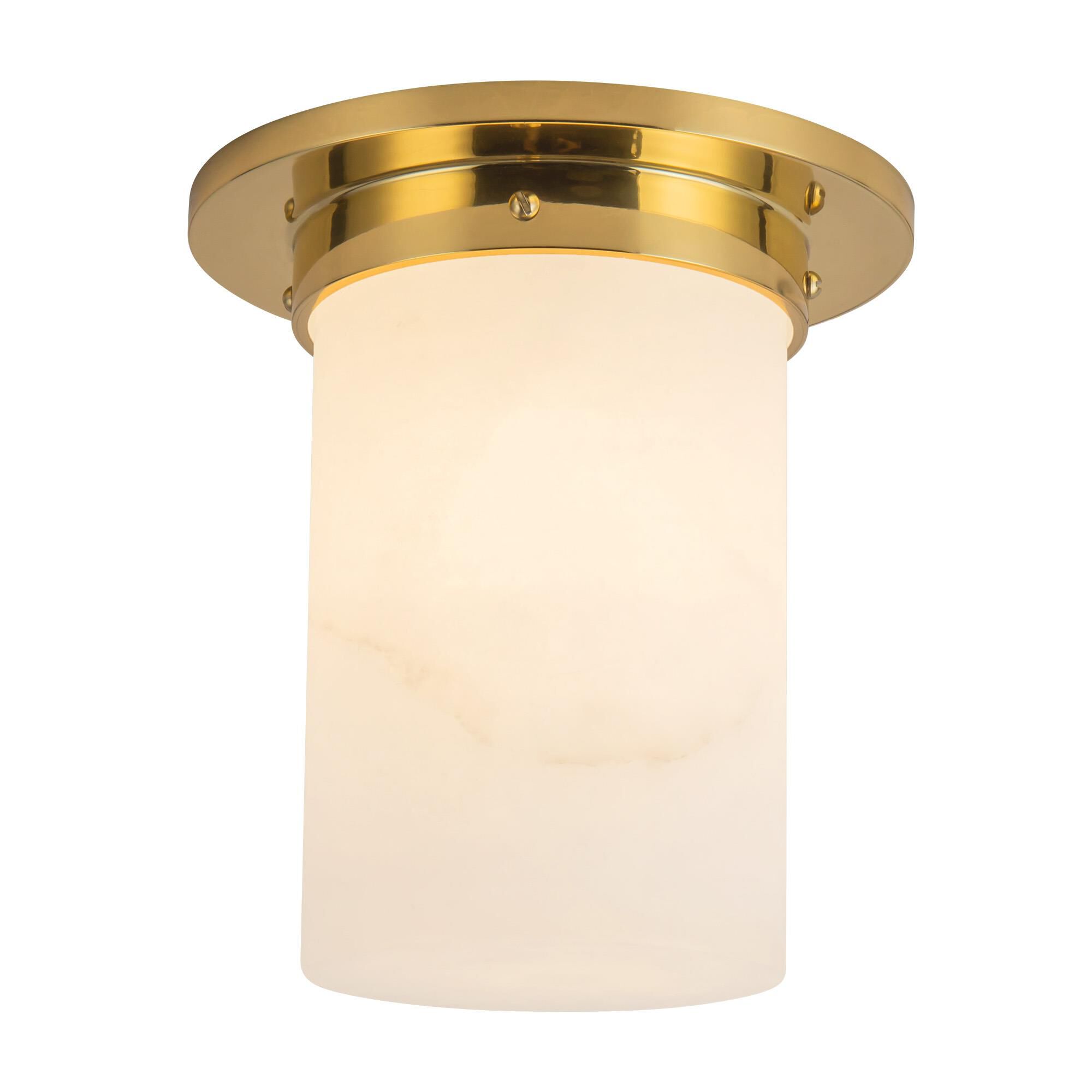 Shown in Patina Brass finish and Alabaster glass