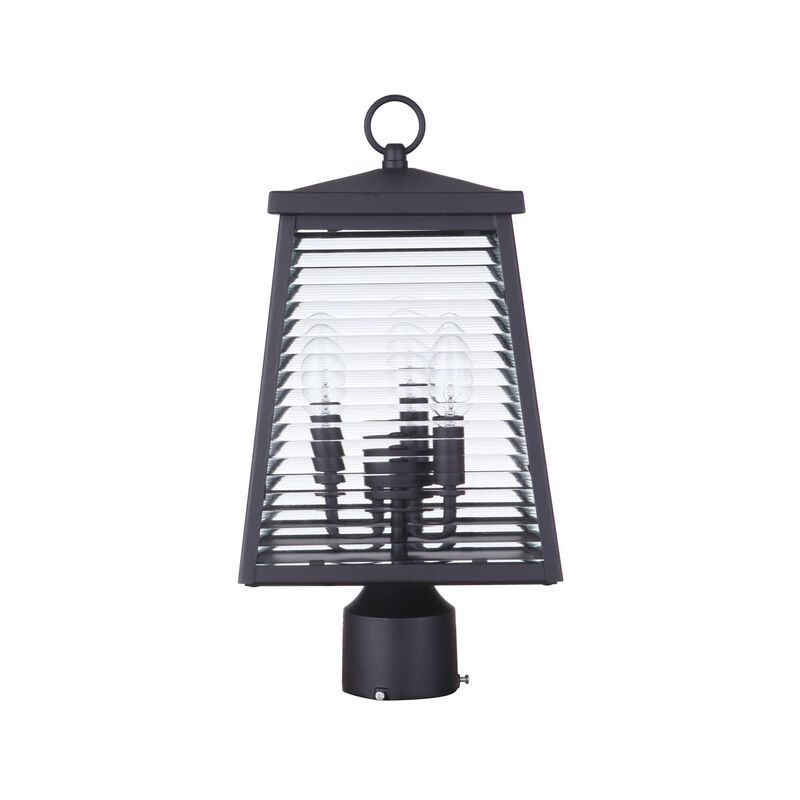 Armstrong 16 Inch Tall 3 Light Outdoor Post Lamp by Craftmade