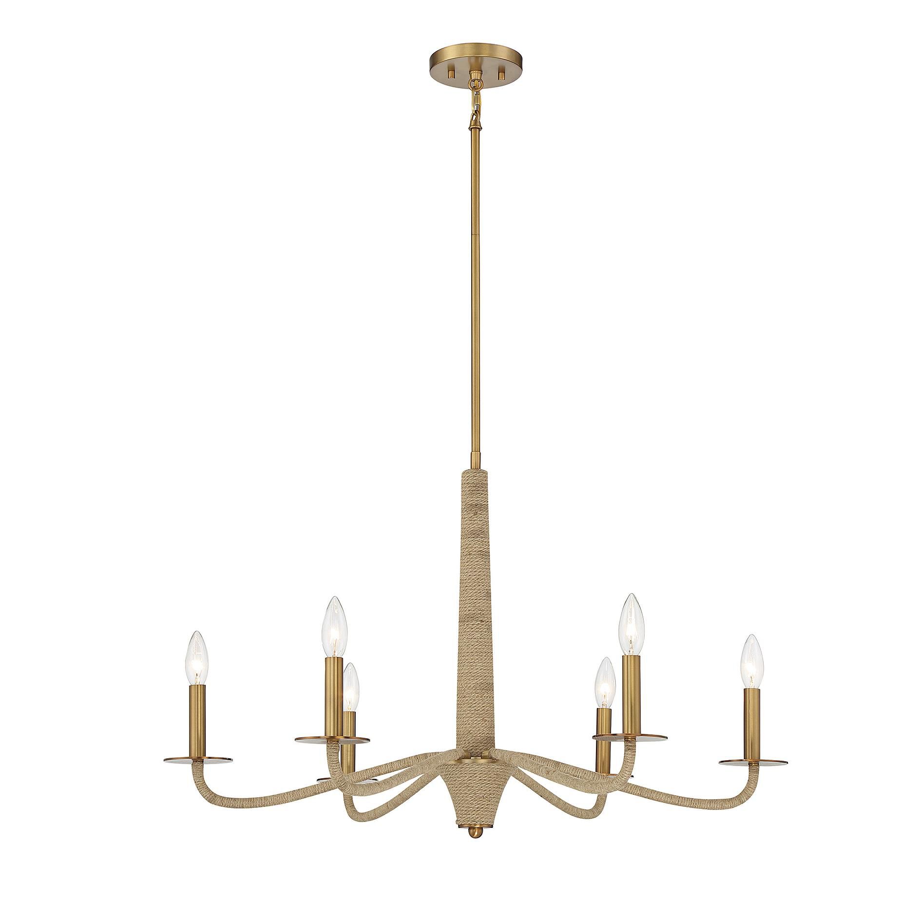 Cannon 32 Inch 6 Light Chandelier by Savoy House