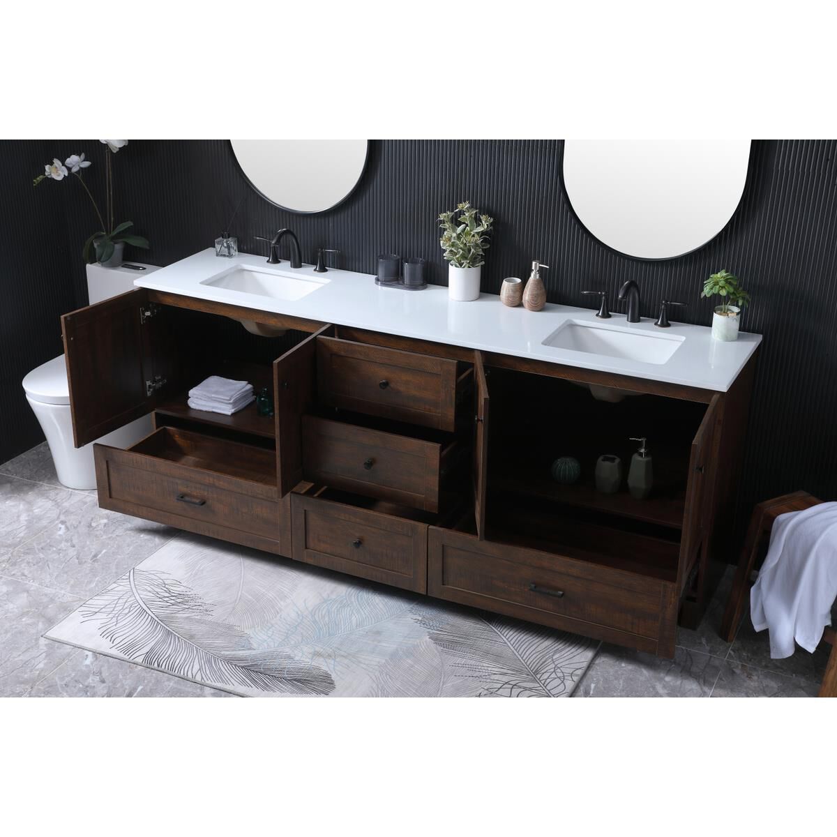 Soma 84 Inch Bath Vanity by Elegant Decor