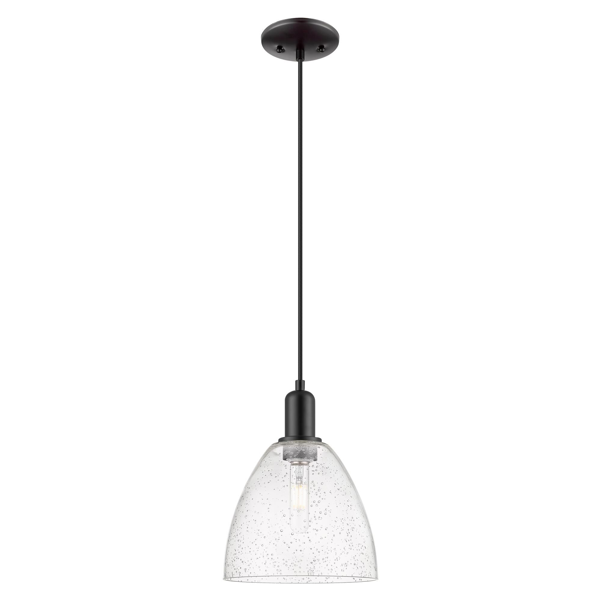 Shown in Matte Black finish and Seedy glass