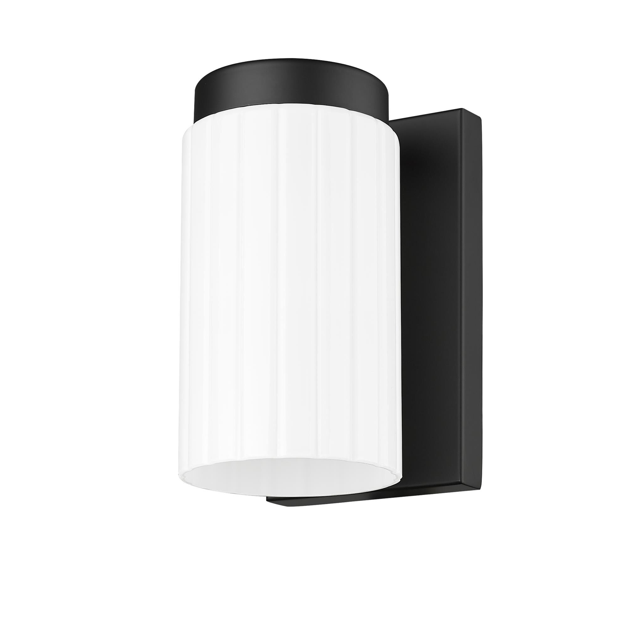 Shown in Matte Black finish and Matte Opal glass and Matte Opal shade