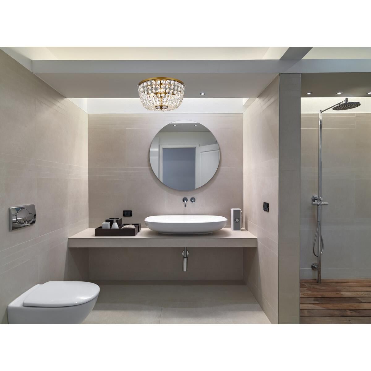 Cora 13 Inch 3 Light Flush Mount by Elegant Lighting