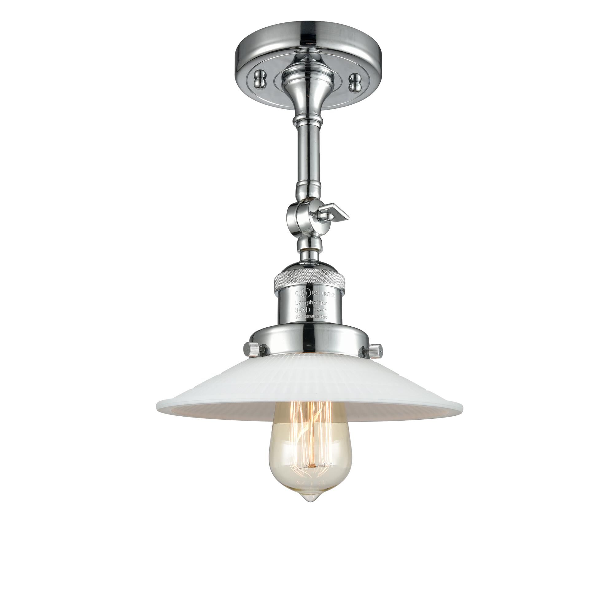 Bruno Marashlian Halophane 8 Inch 1 Light Semi Flush Mount by Innovations Lighting