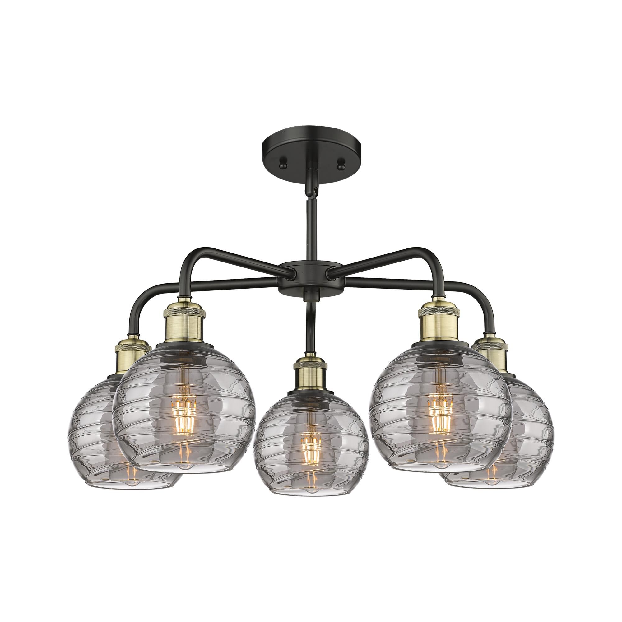 Bruno Marashlian Athens Deco Swirl 24 Inch Chandelier by Innovations Lighting