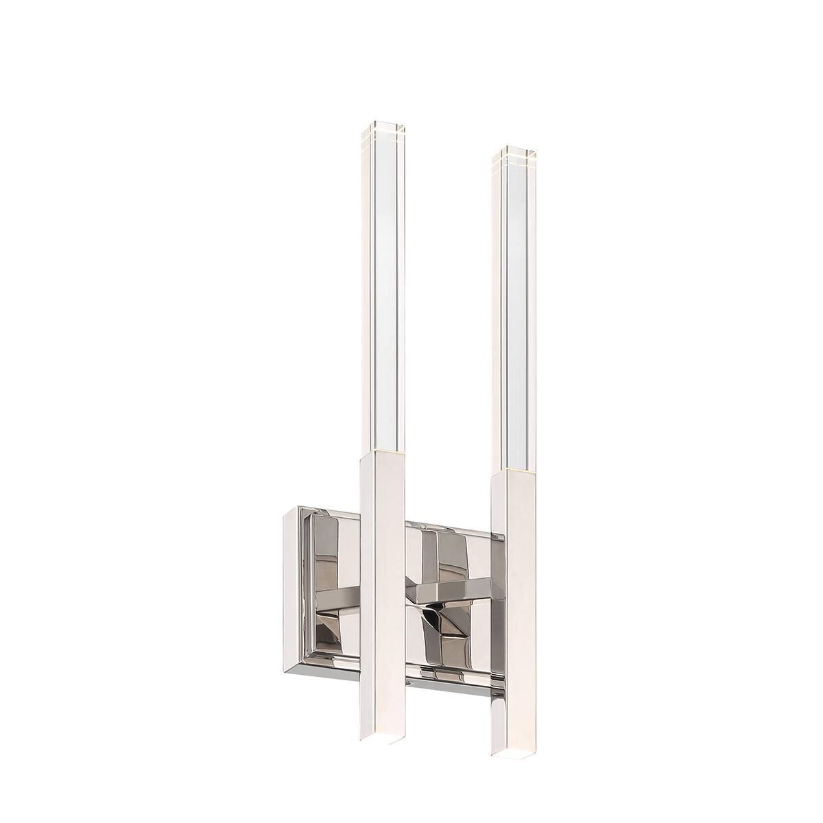 Shown in Polished Nickel finish and Clear Prism glass