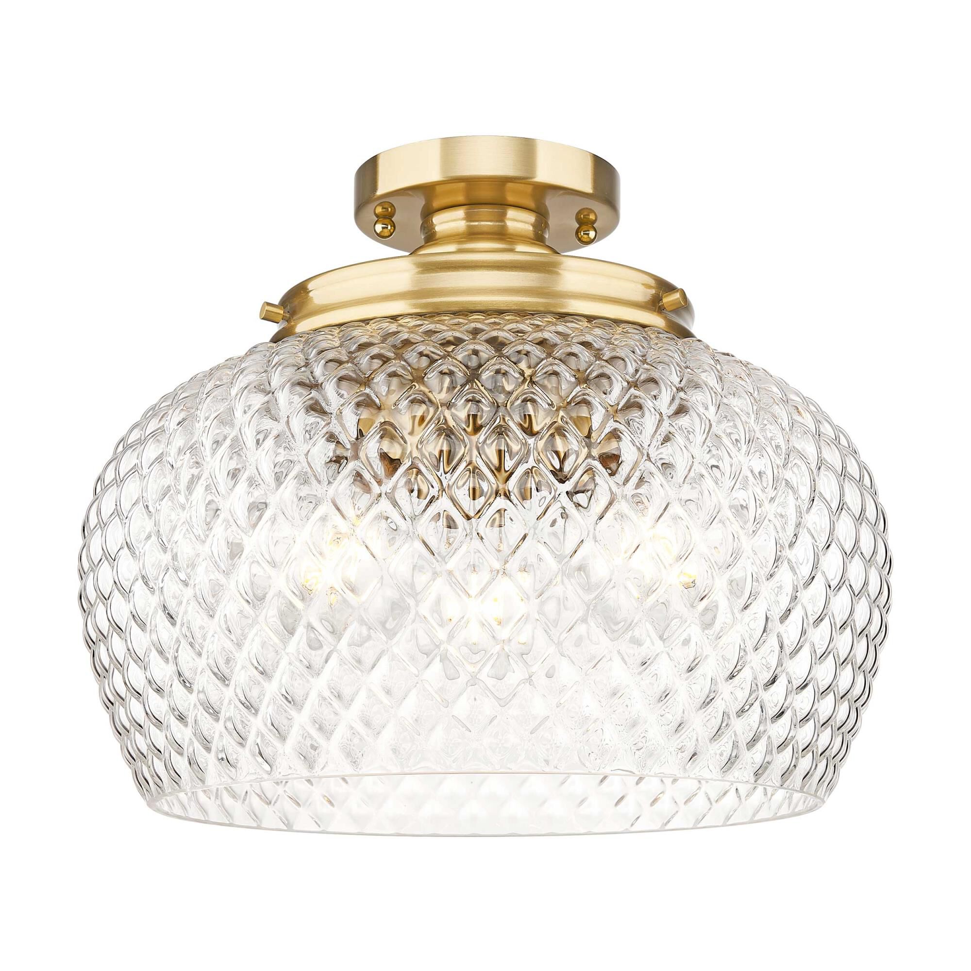 Adeline 14 Inch Semi Flush Mount by Golden Lighting