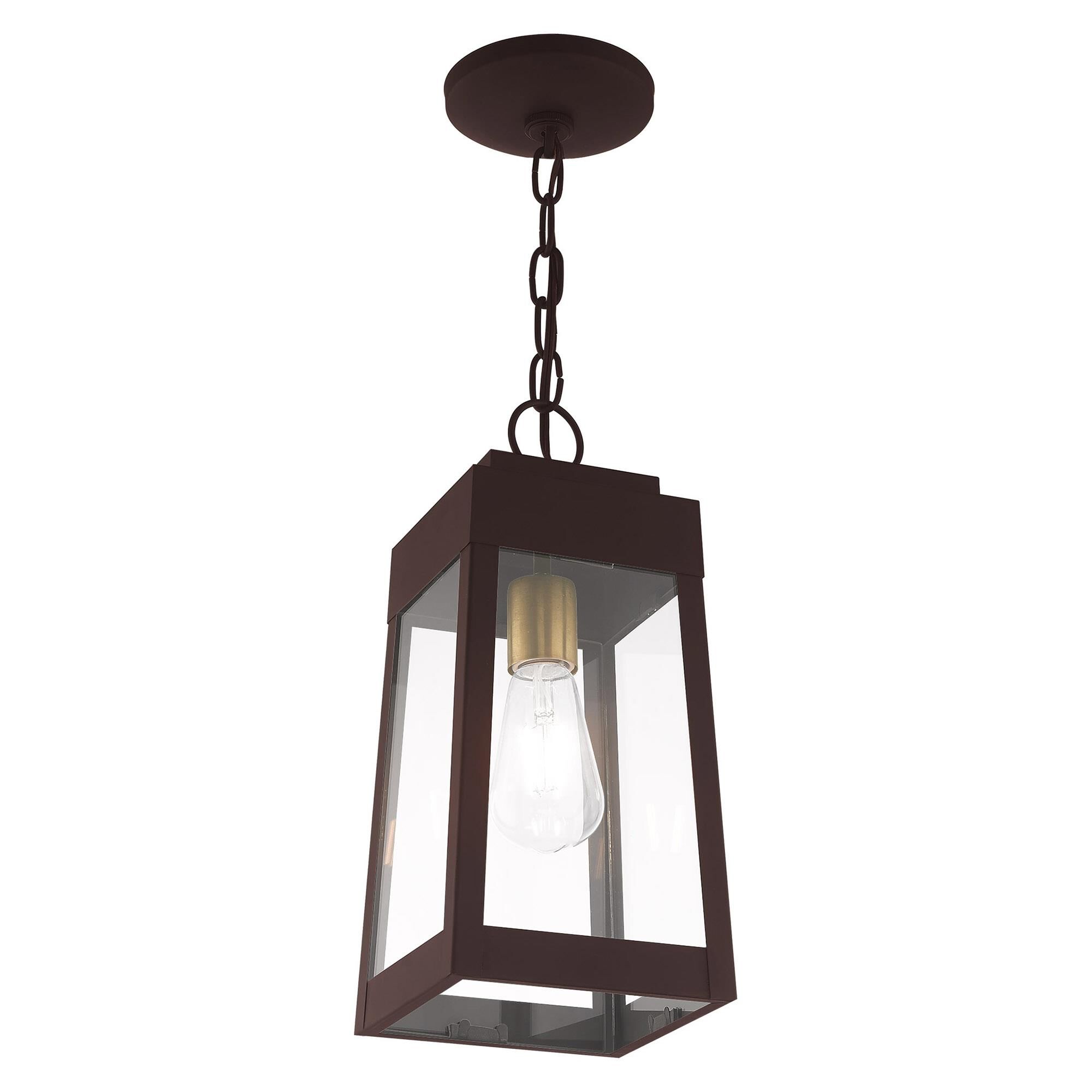 Oslo 14 Inch Tall 1 Light Outdoor Hanging Lantern by Livex Lighting