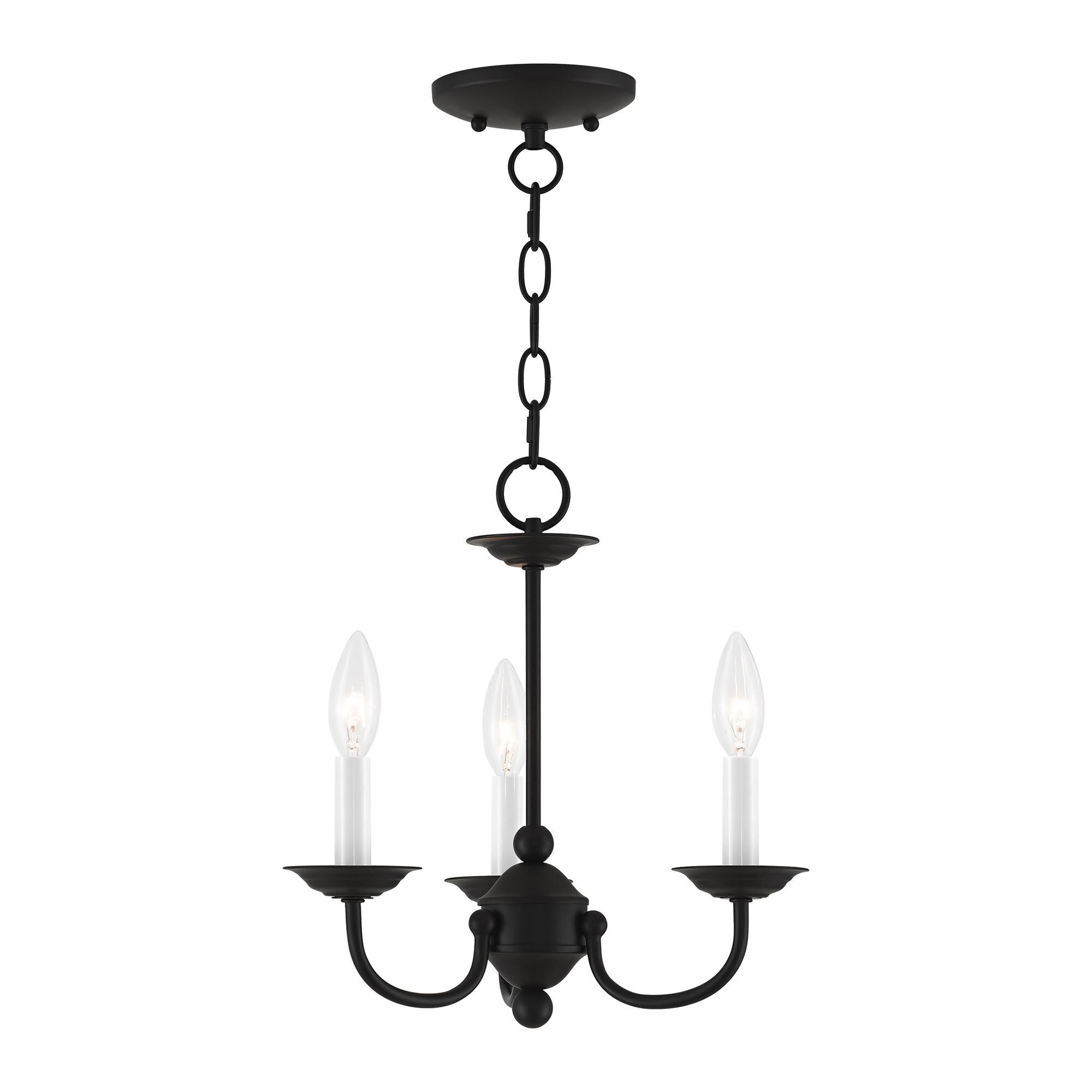 Home Basics 14 Inch 3 Light Mini Chandelier by Livex Lighting