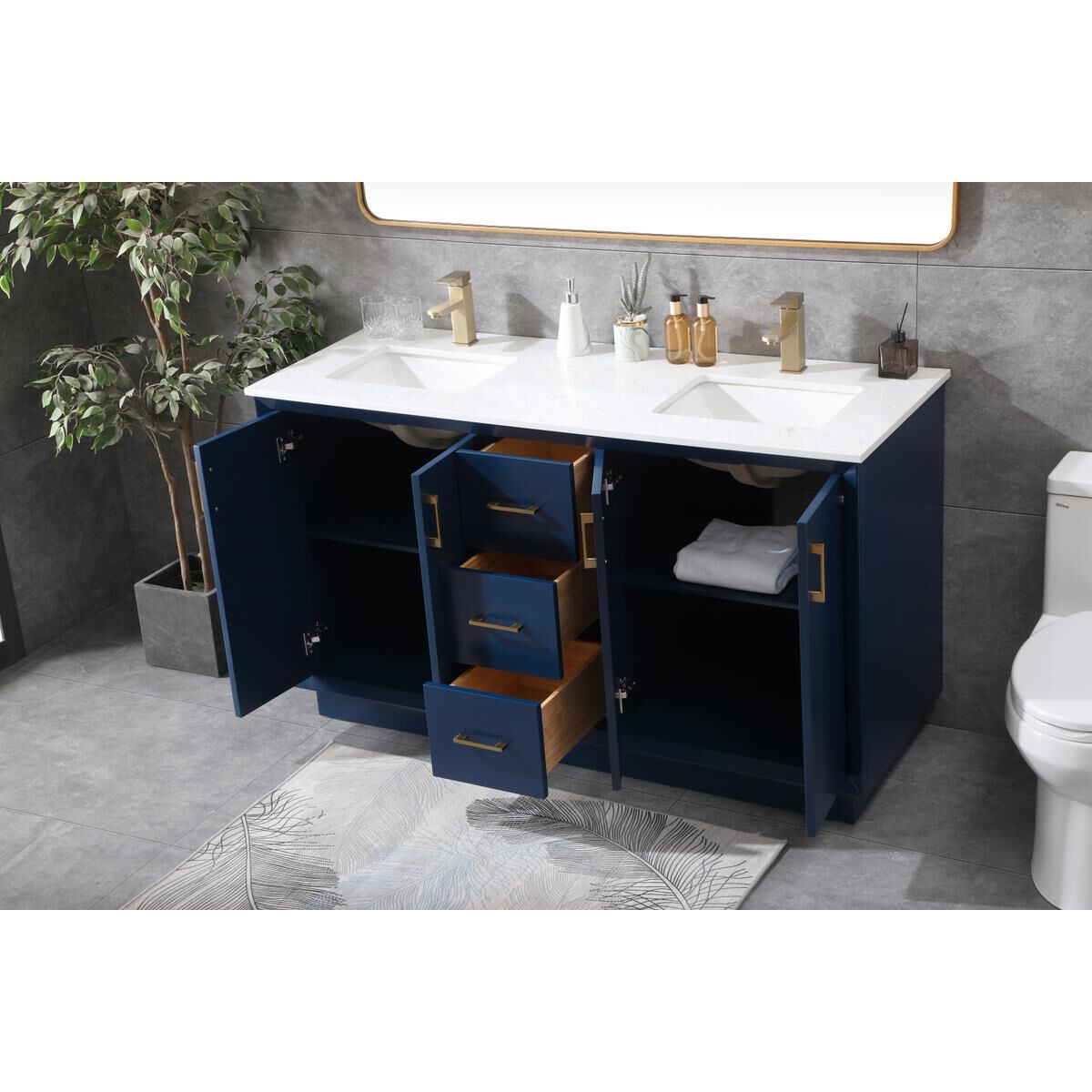 Shown in Blue finish