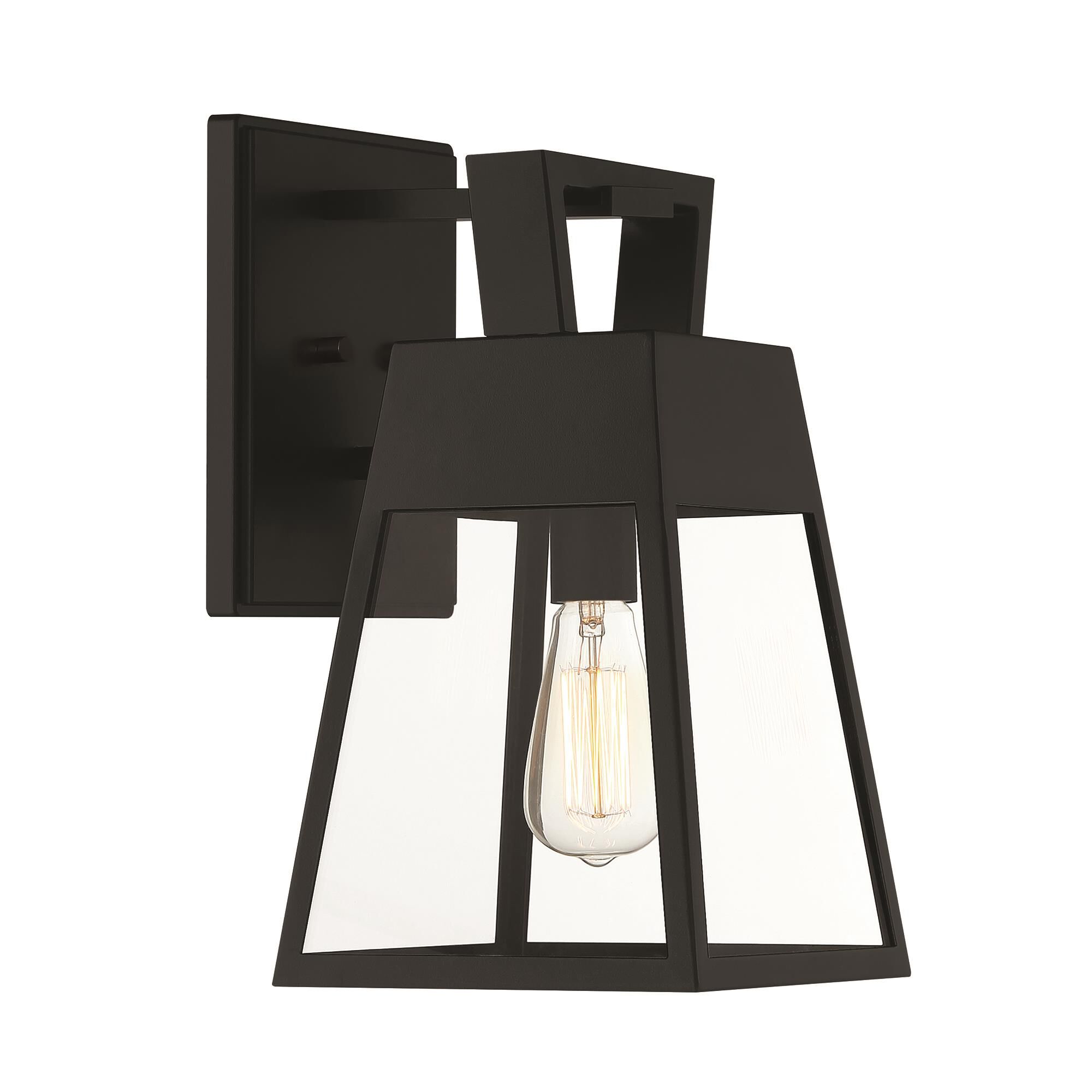 Shown in Matte Black finish and Clear glass and Clear Glass shade