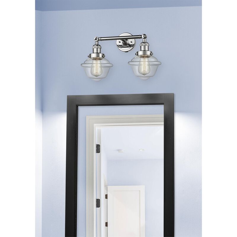 Bruno Marashlian Small Oxford 17 Inch 2 Light Bath Vanity Light by Innovations Lighting