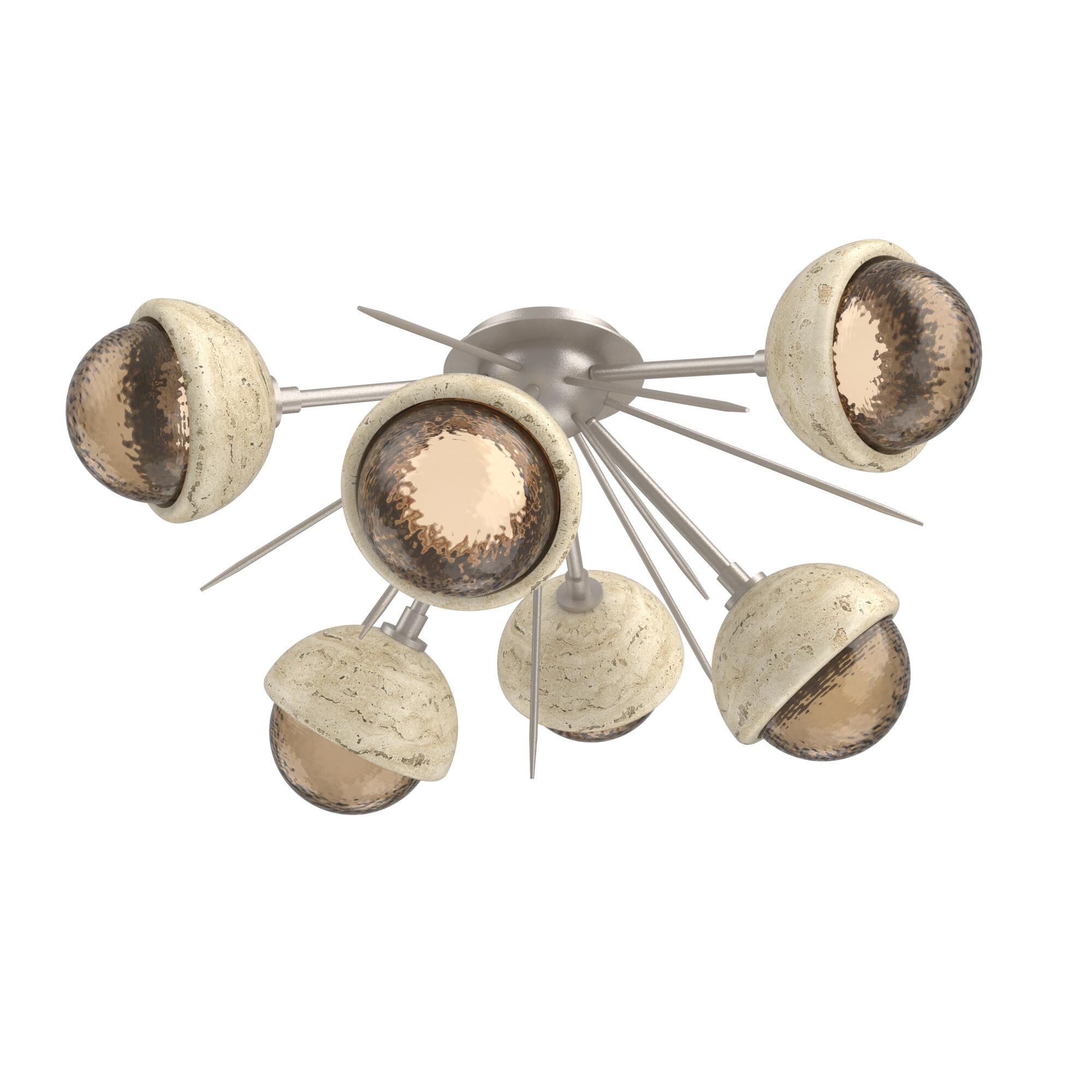 Levi Wilson Cabochon 28 Inch Semi Flush Mount by Hammerton Studio