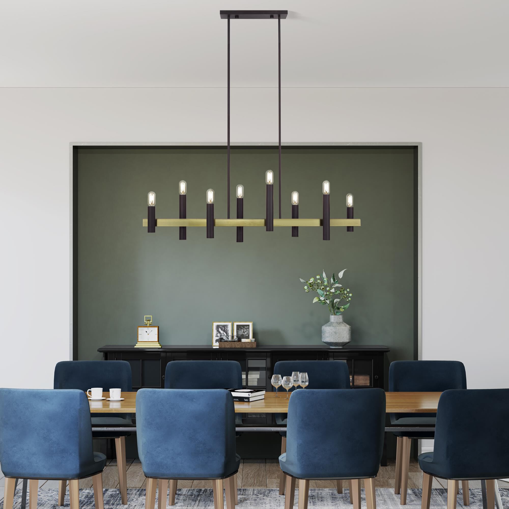 Shown in Bronze with Antique Brass Accents finish