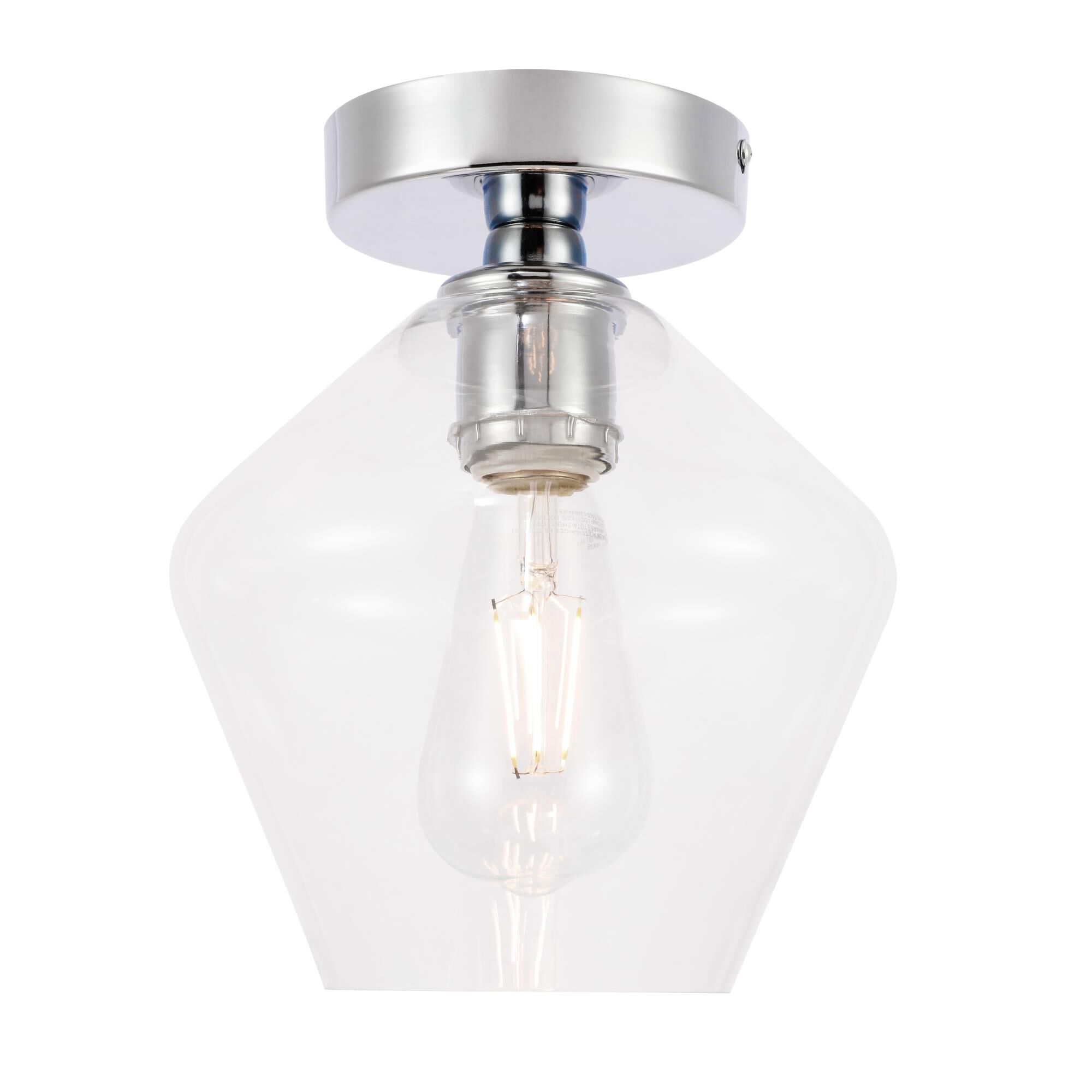Gene 8 Inch Semi Flush Mount by Elegant Lighting