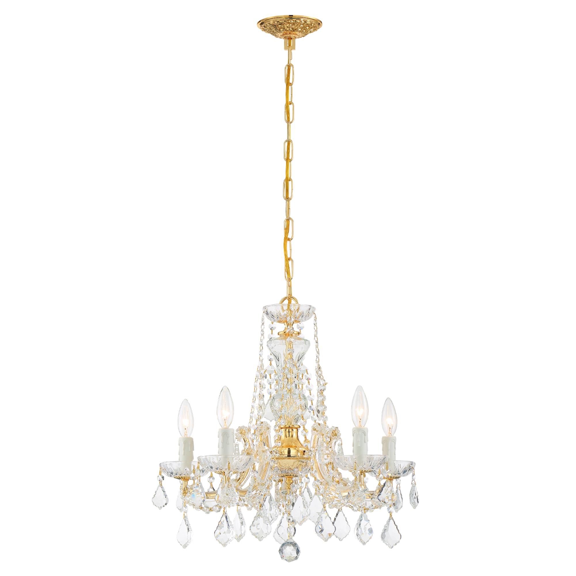 Shown in Gold finish and Clear Swarovski Strass crystal