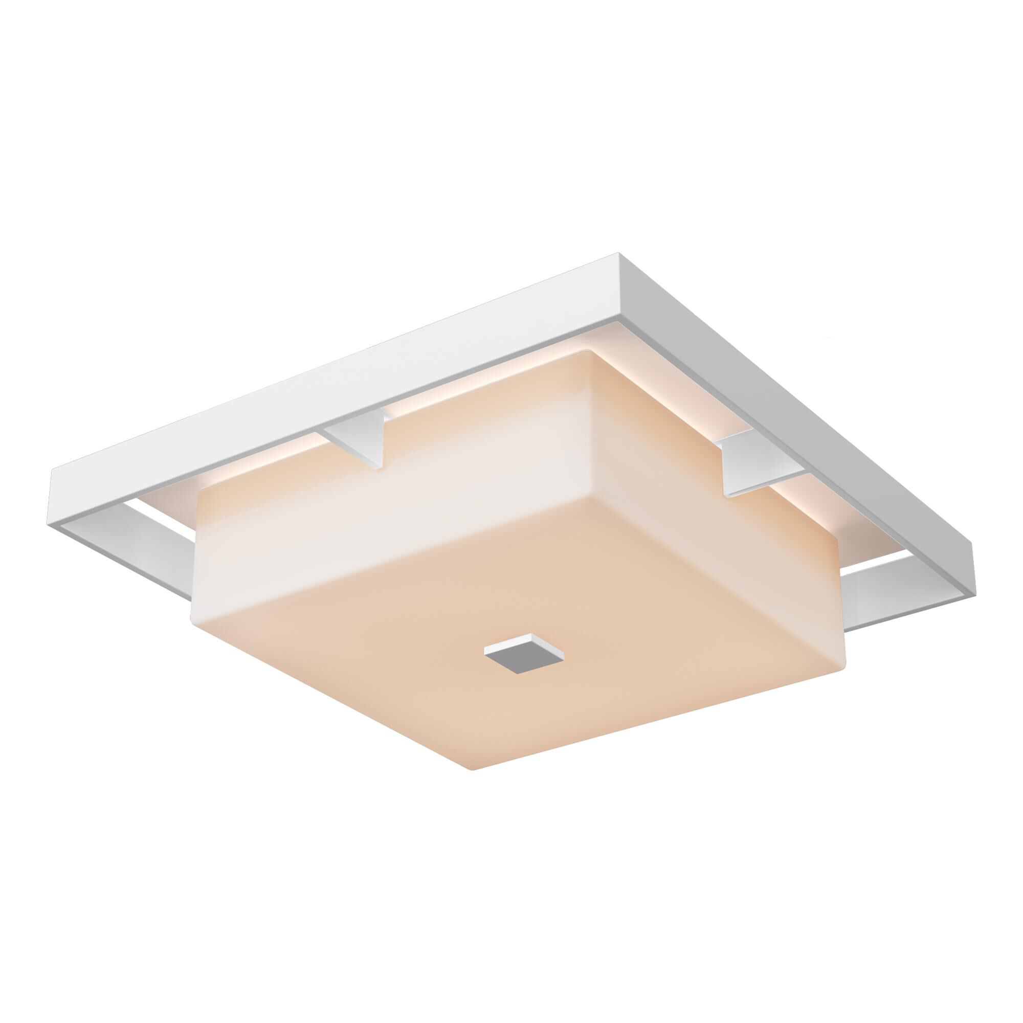 Shown in White finish and Opal glass and White accent