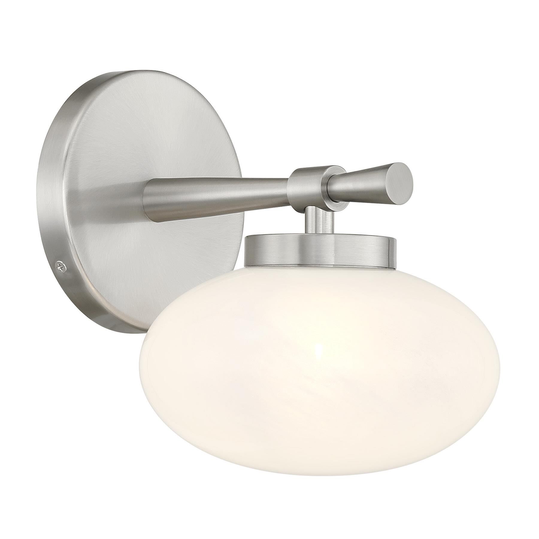 Shown in Satin Nickel finish and Strie shade