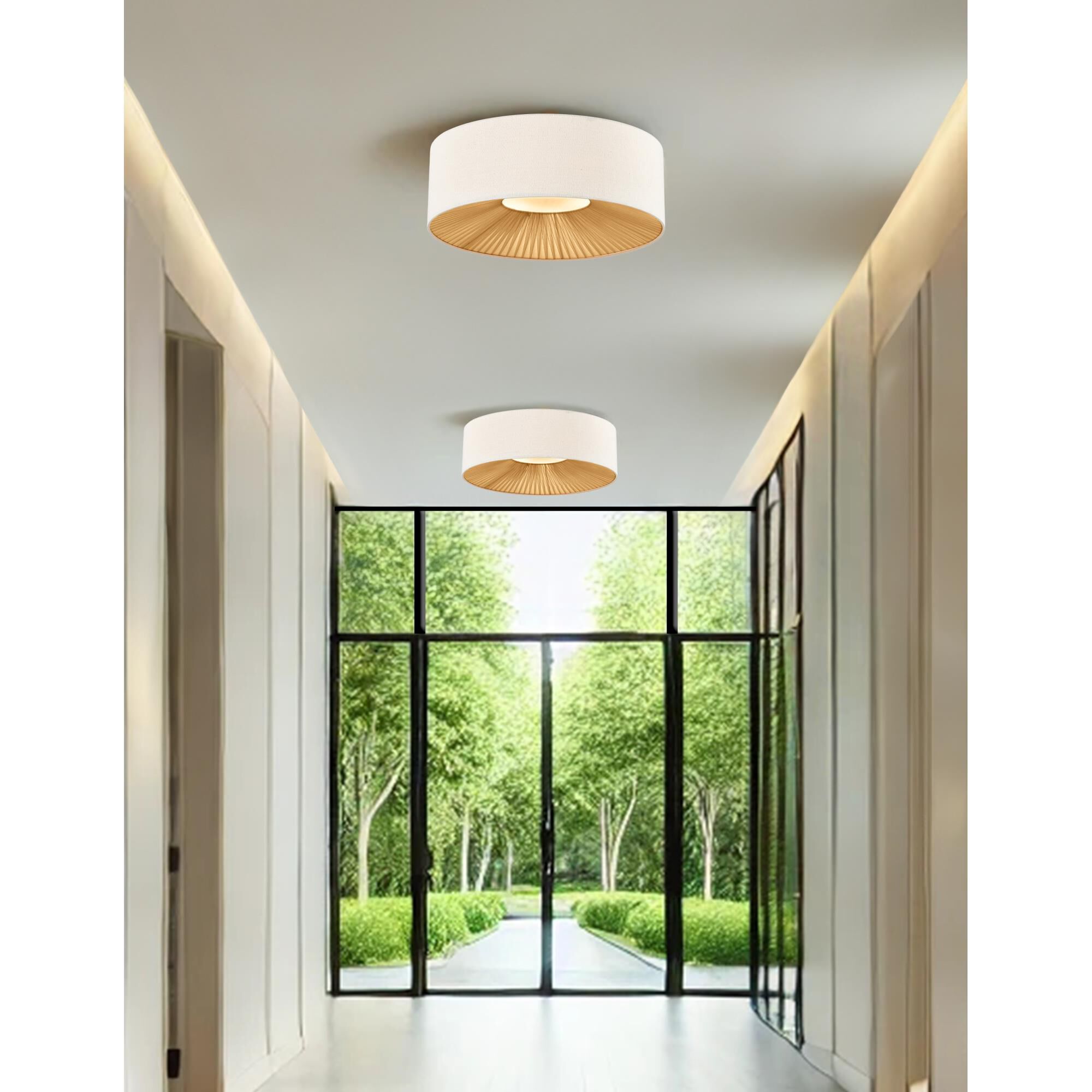 Textile - Warren 24 Inch Flush Mount by Justice Design Group