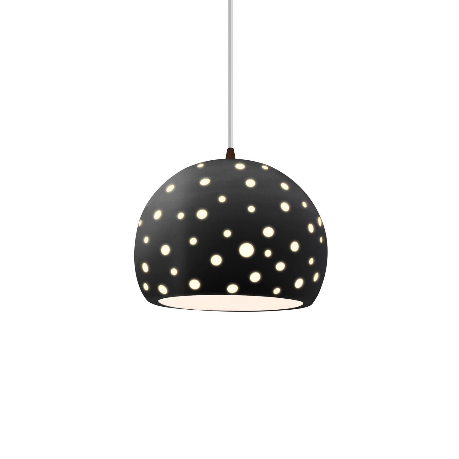 Perforated Globe 7 Inch Mini Pendant by Justice Design Group