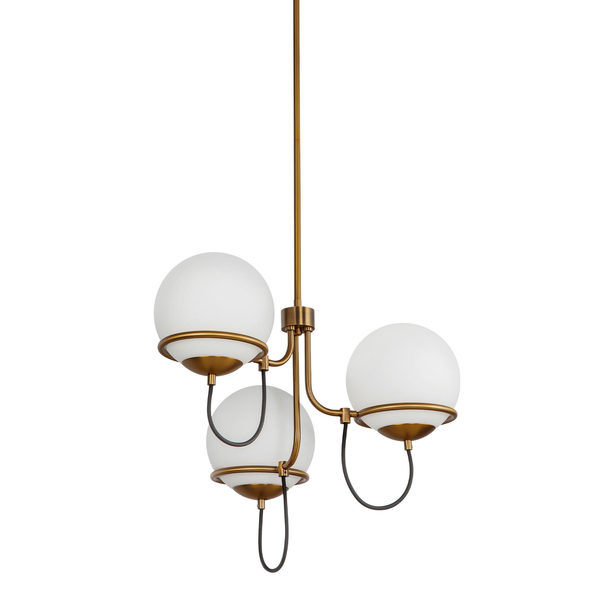 Shown in Aged Brass/Opal Glass|matte Black/Opal Glass finish and Opal glass and Opal Glass shade