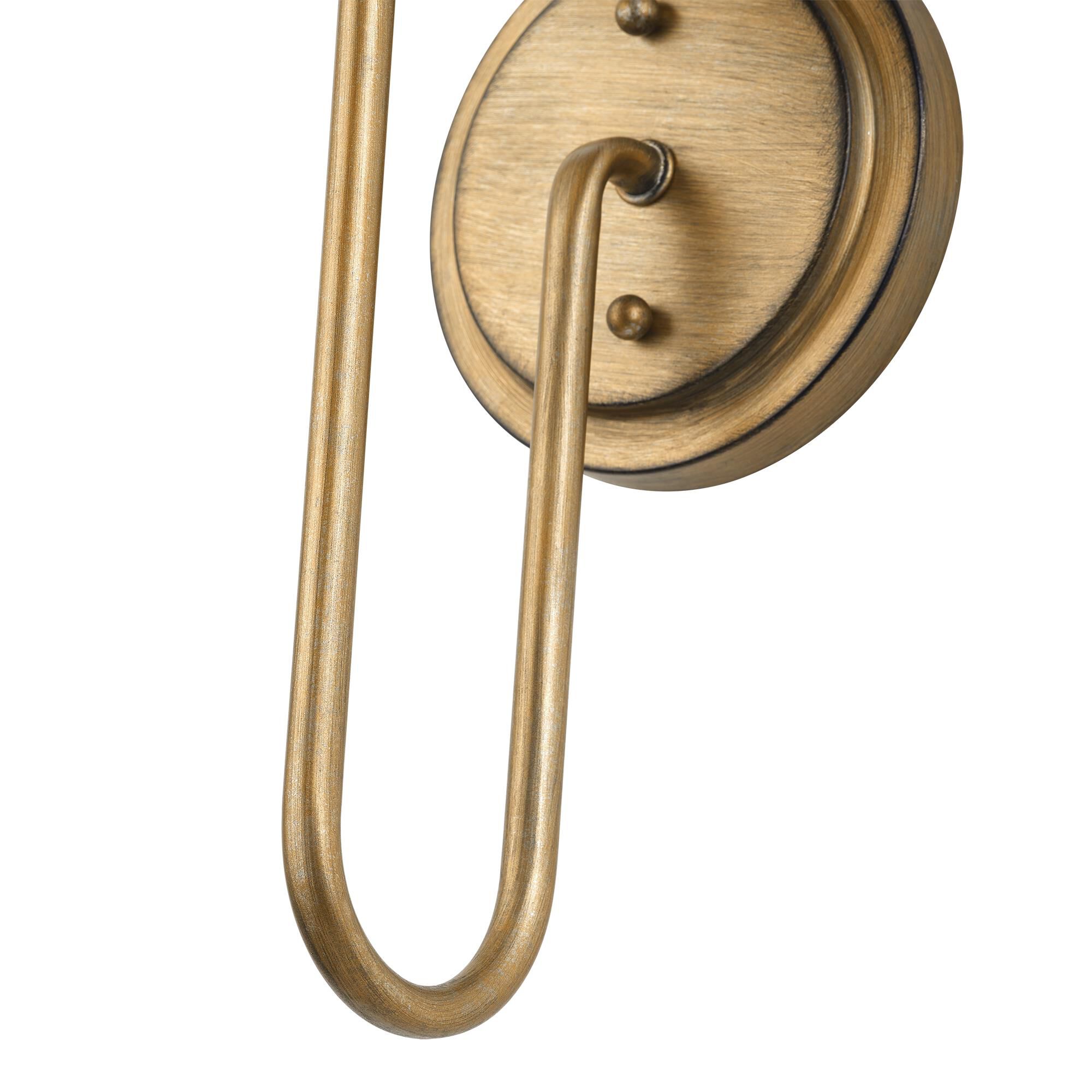 Shown in Antique Gold Leaf finish and Hand-Woven French Beige Paper Rope shade