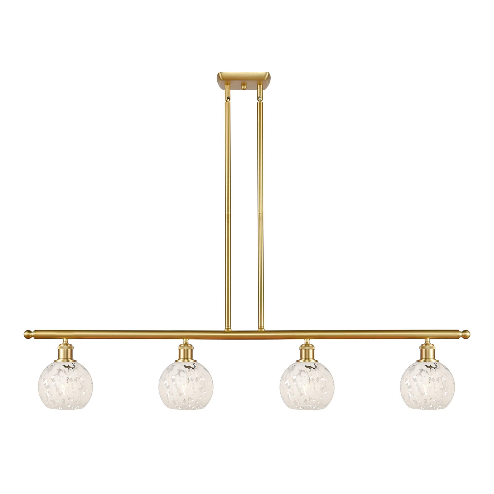 Bruno Marashlian White Mouchette 48 Inch Linear Suspension Light by Innovations Lighting