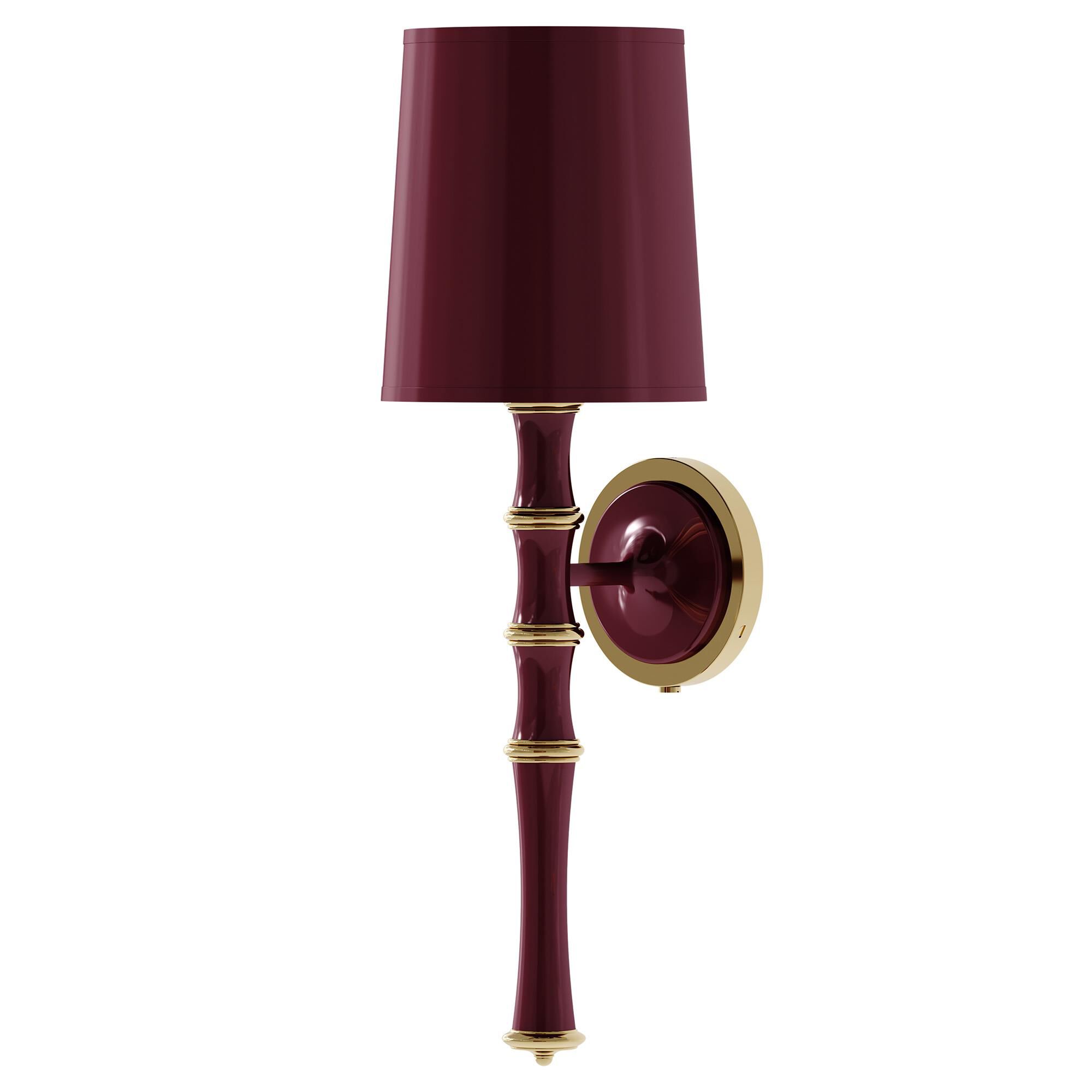 Shown in Sugar Plum finish and Celadon shade and Modern Brass  accent