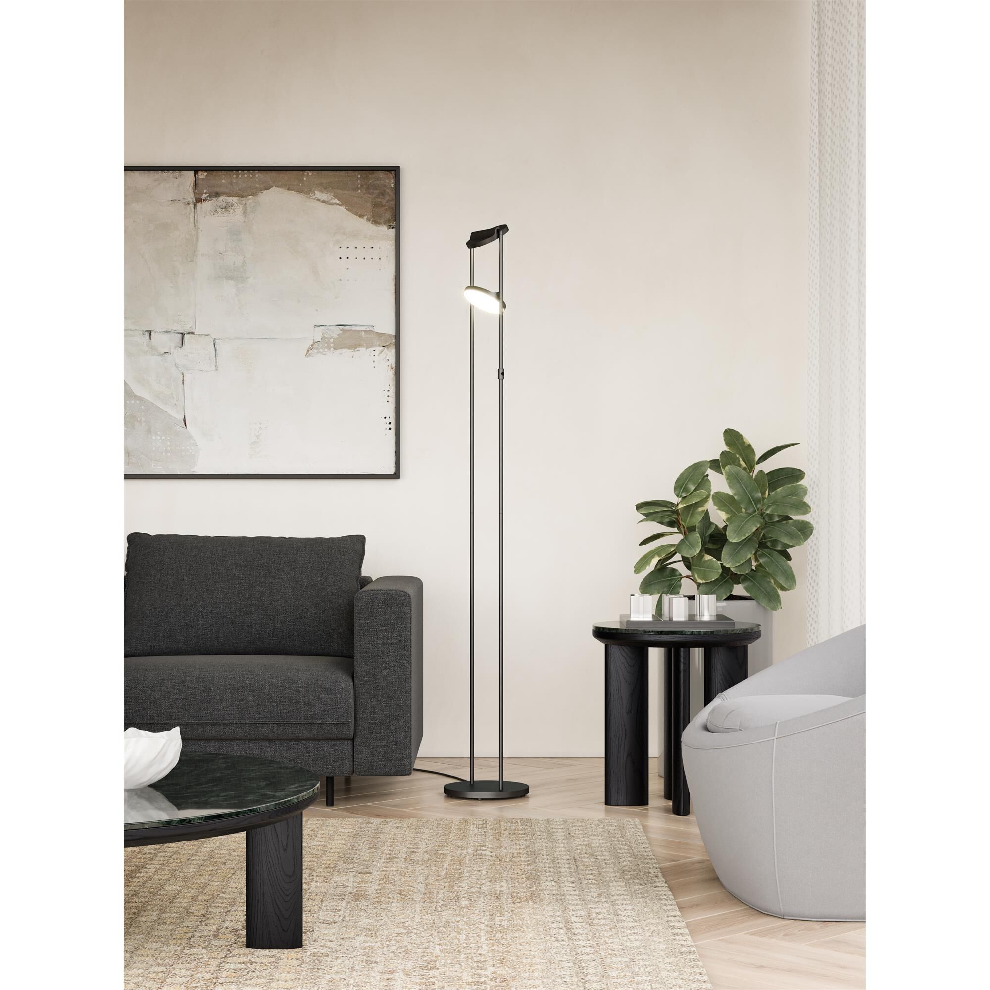 Shown in Black finish and Frosted Acrylic glass