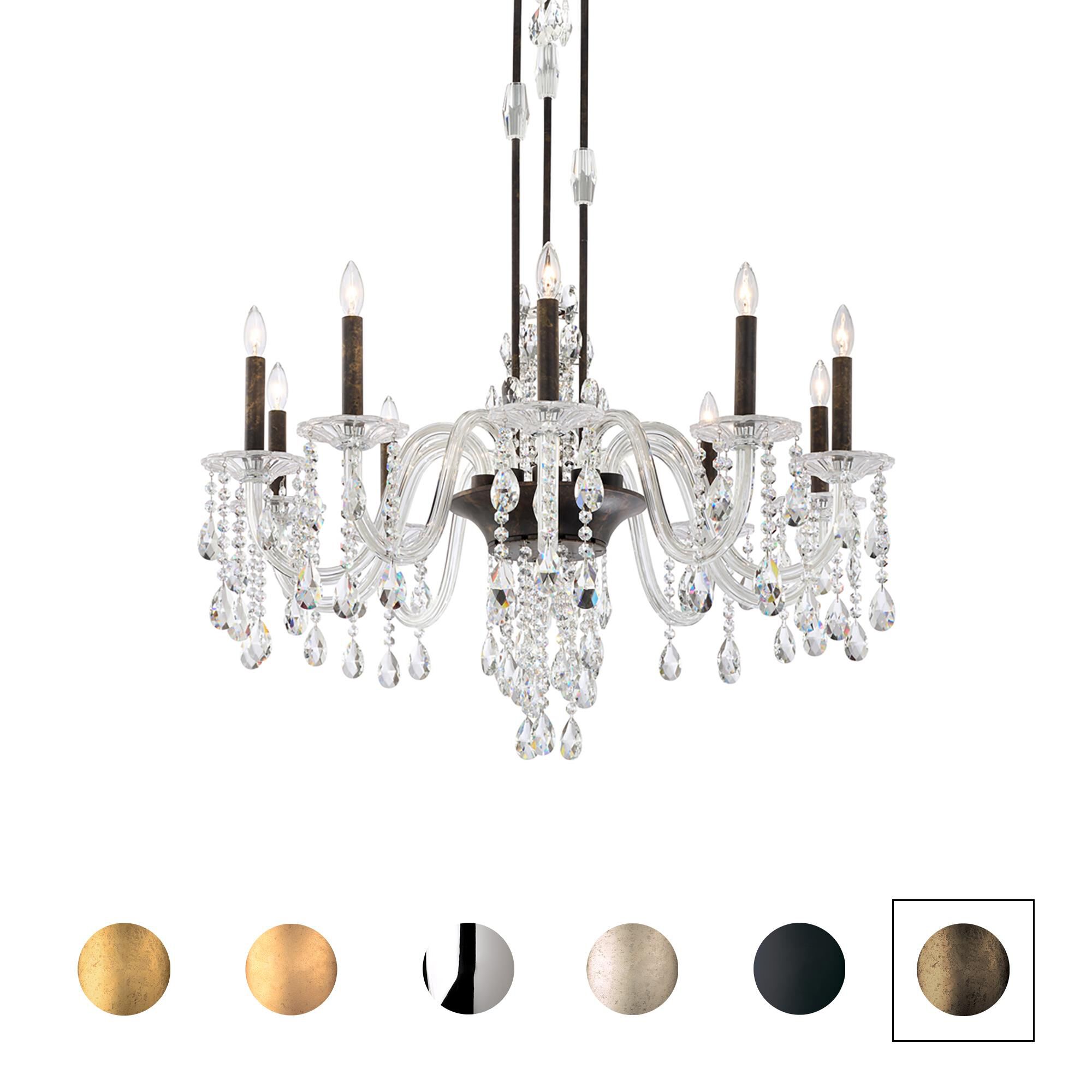 Shown in French Gold finish and Clear Radiance crystal