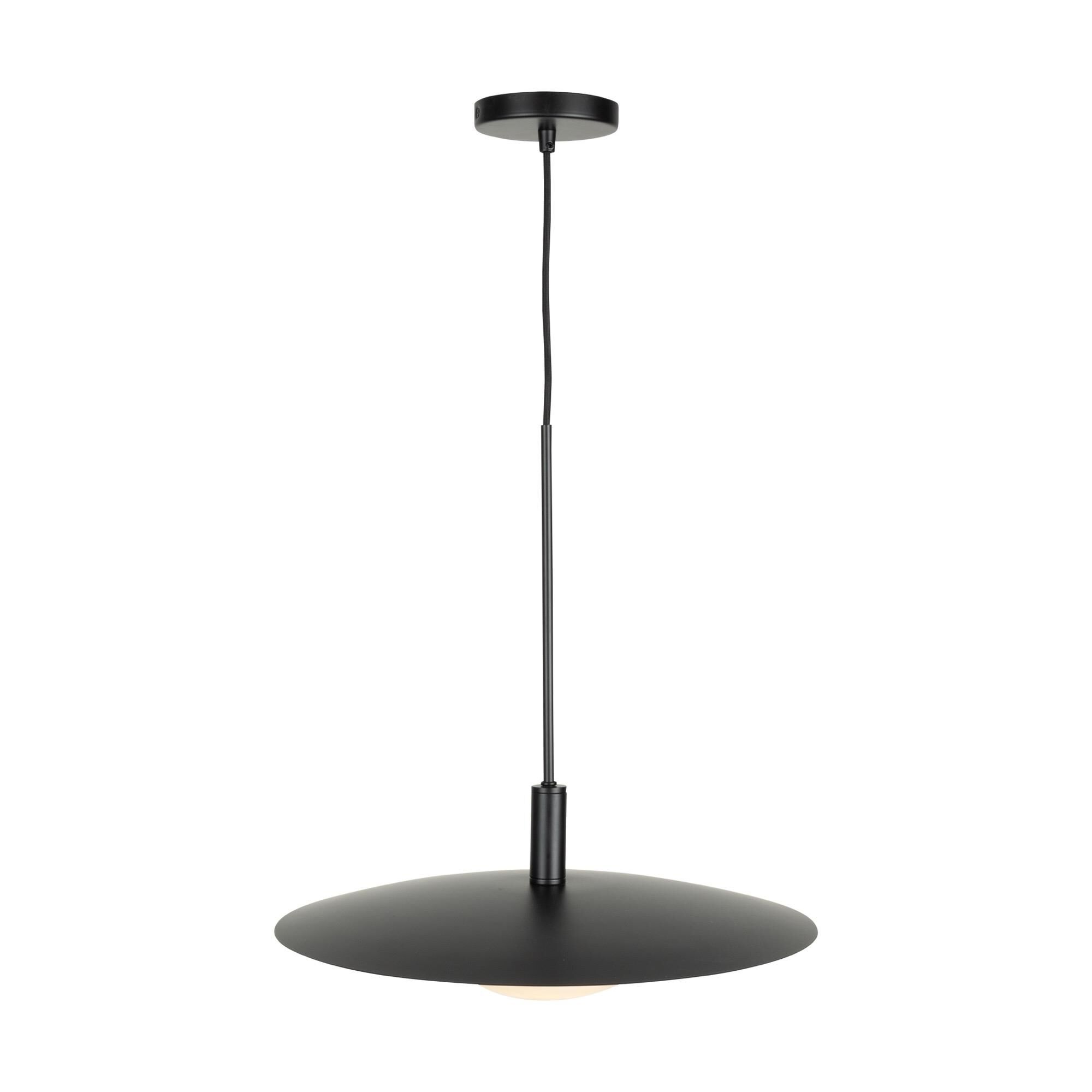 Shown in Black finish and Glass shade