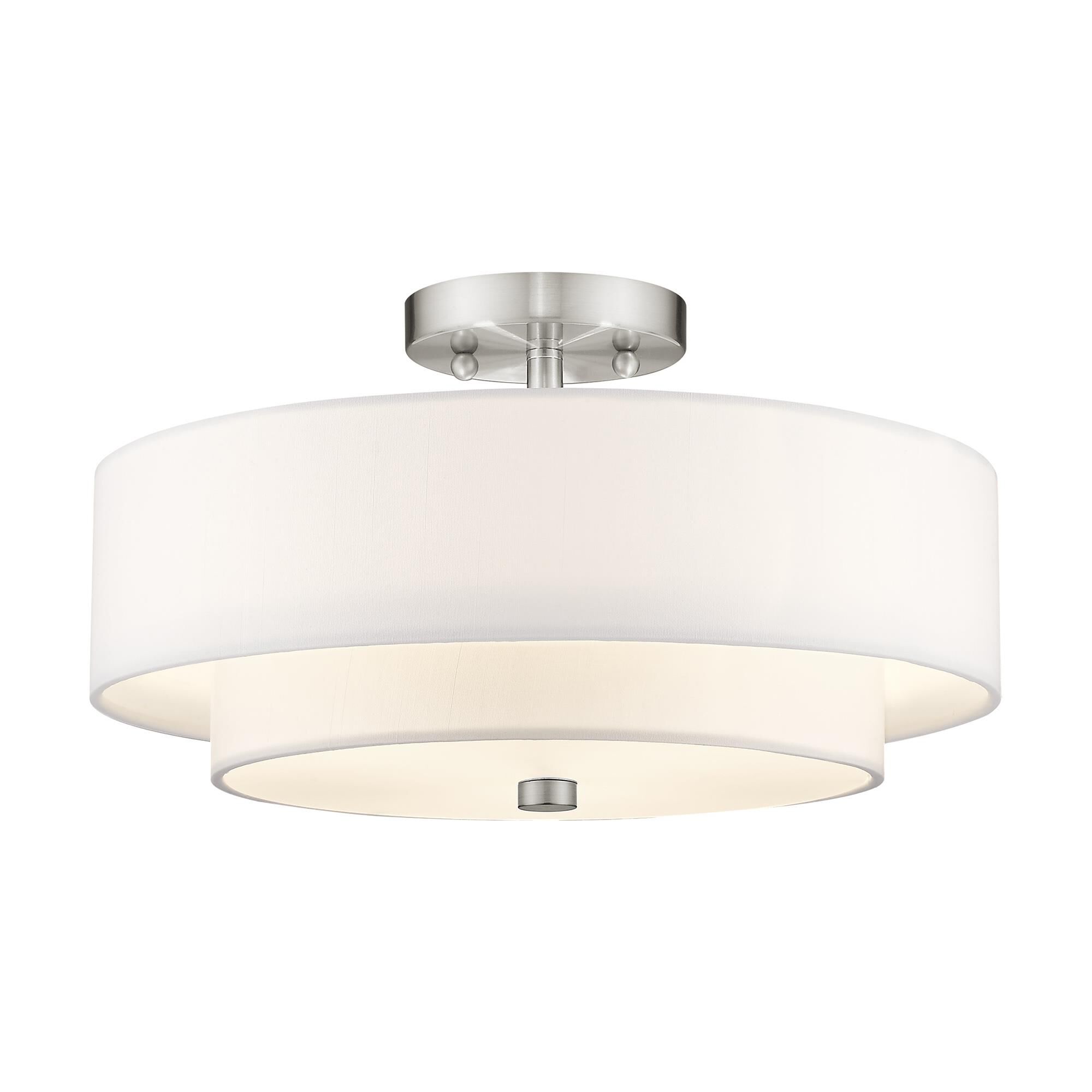 Claremont 15 Inch 3 Light Semi Flush Mount by Livex Lighting