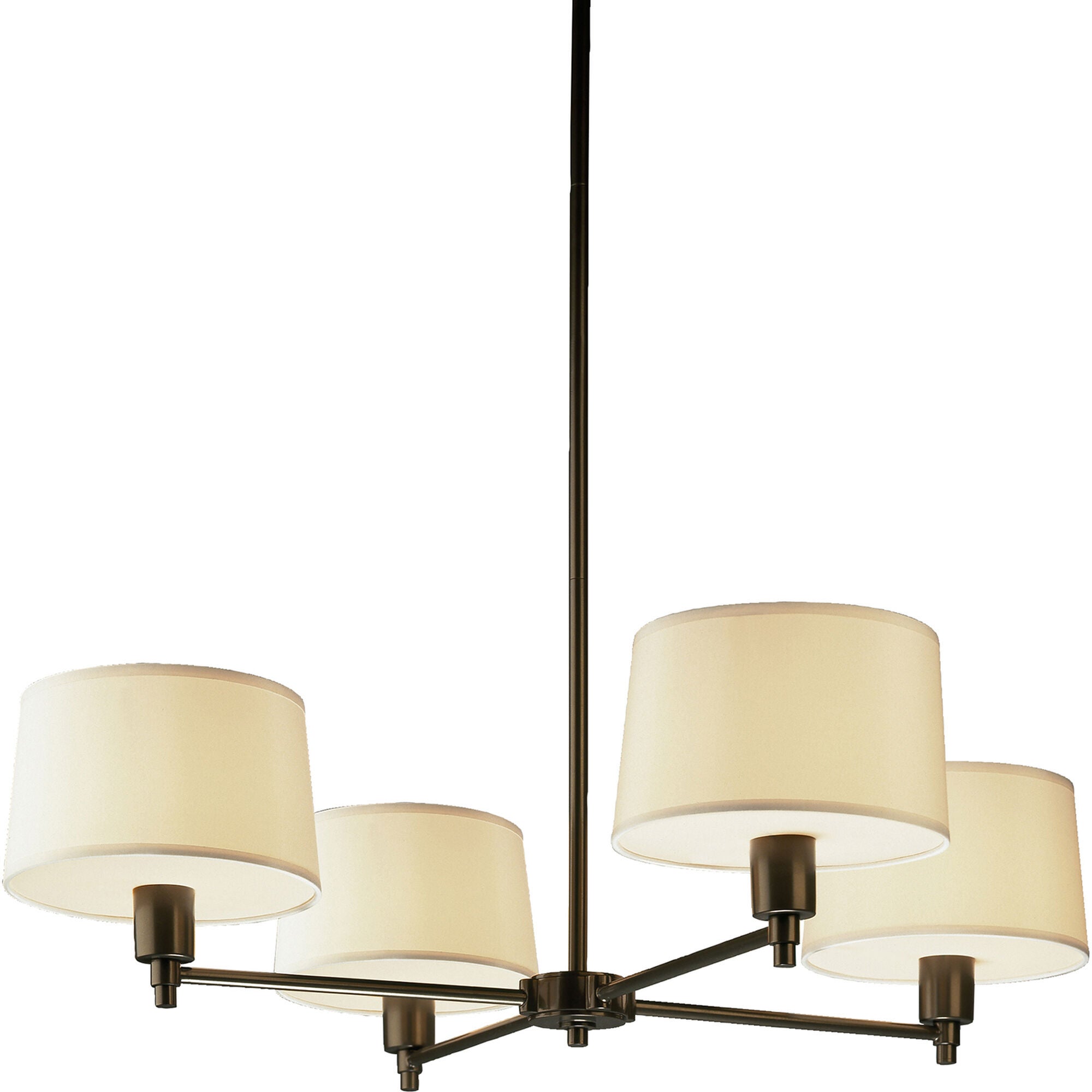 Shown in Deep Bronze  finish and Snowflake Fabrics With Bottom Diffusers shade