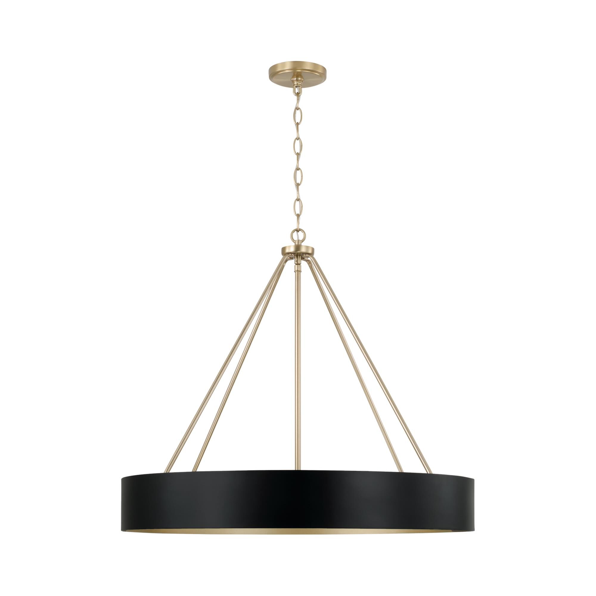Shown in Matte Brass and Black finish