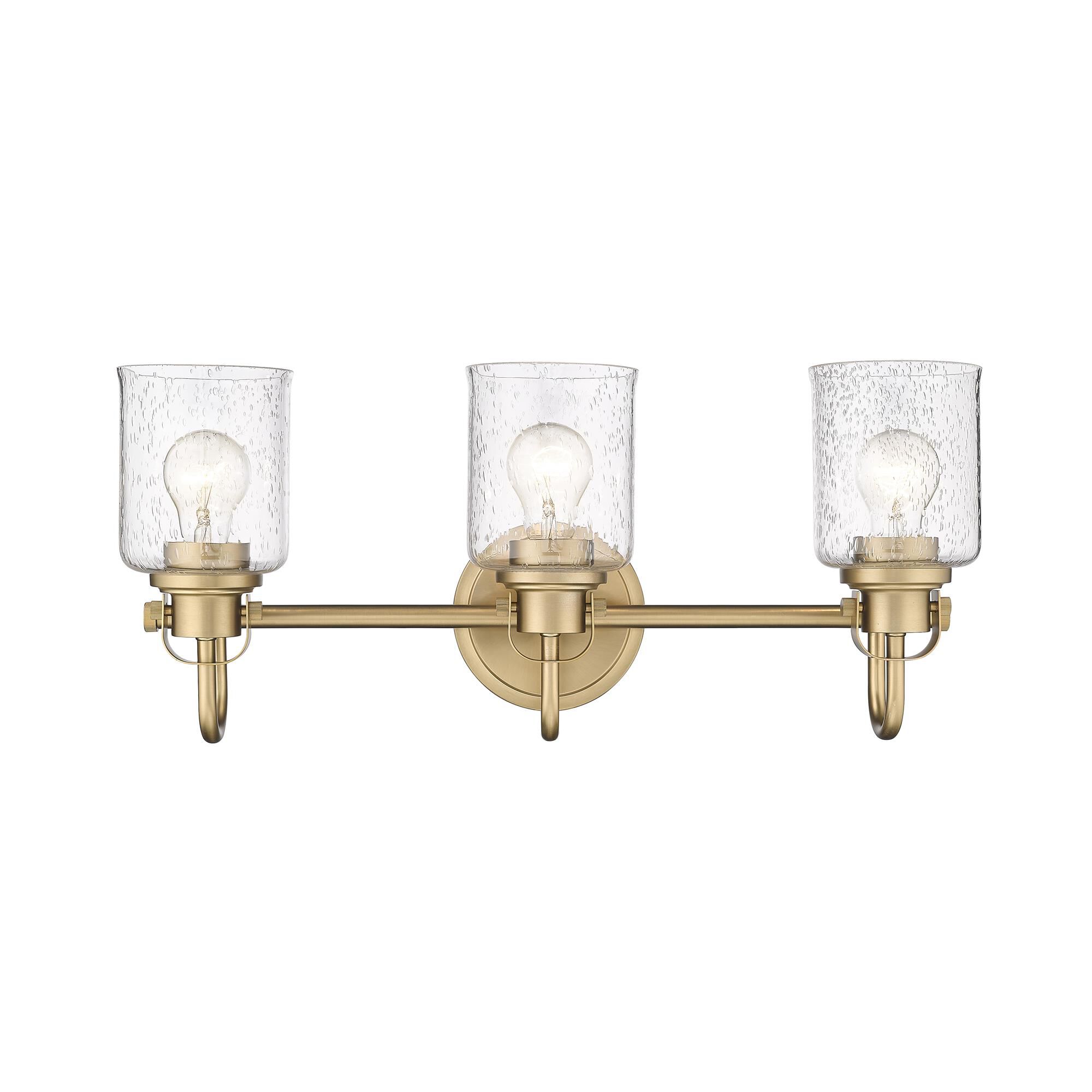 Shown in Heirloom Gold finish and Glass shade