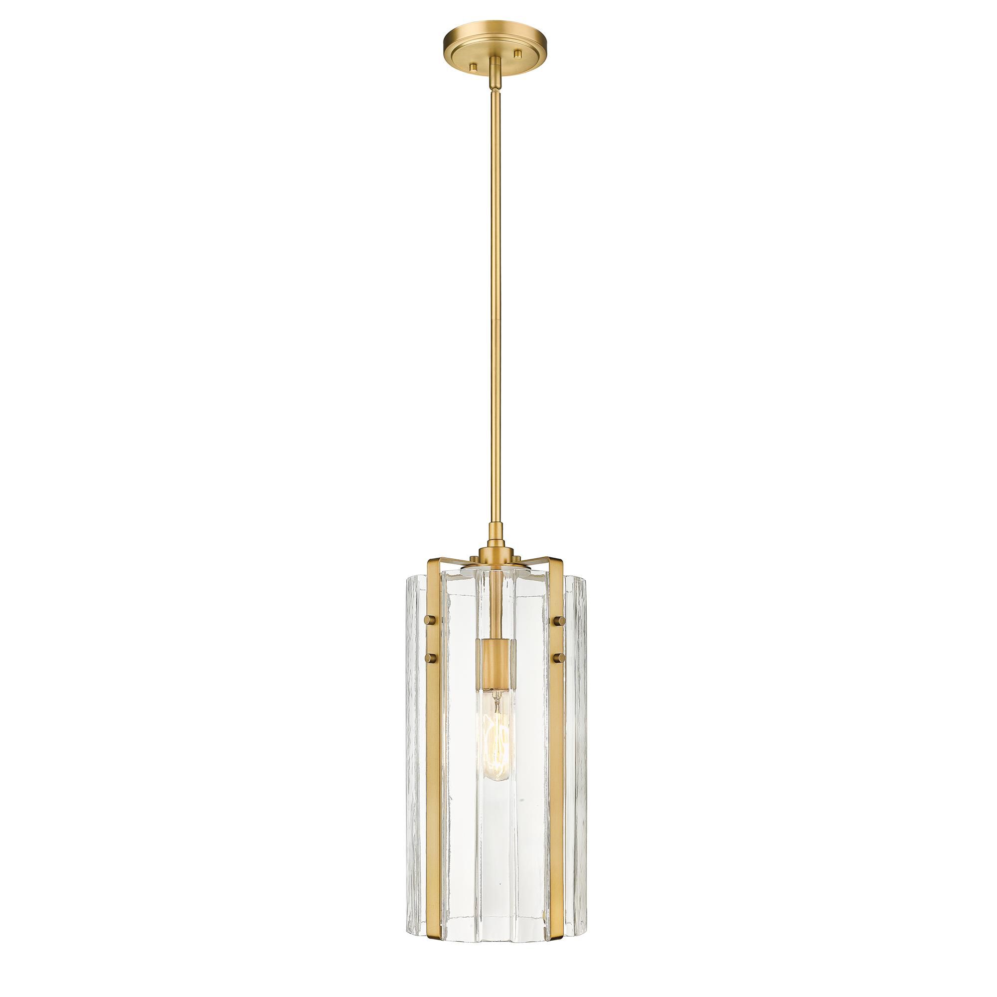 Shown in Rubbed Brass finish and Clear glass and Clear shade