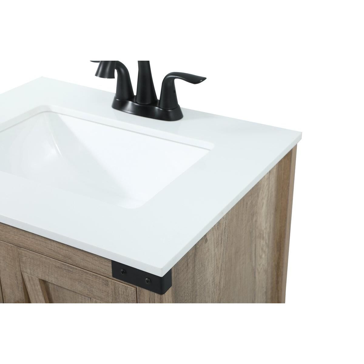 Shown in Natural Oak finish and Without Backsplash accent