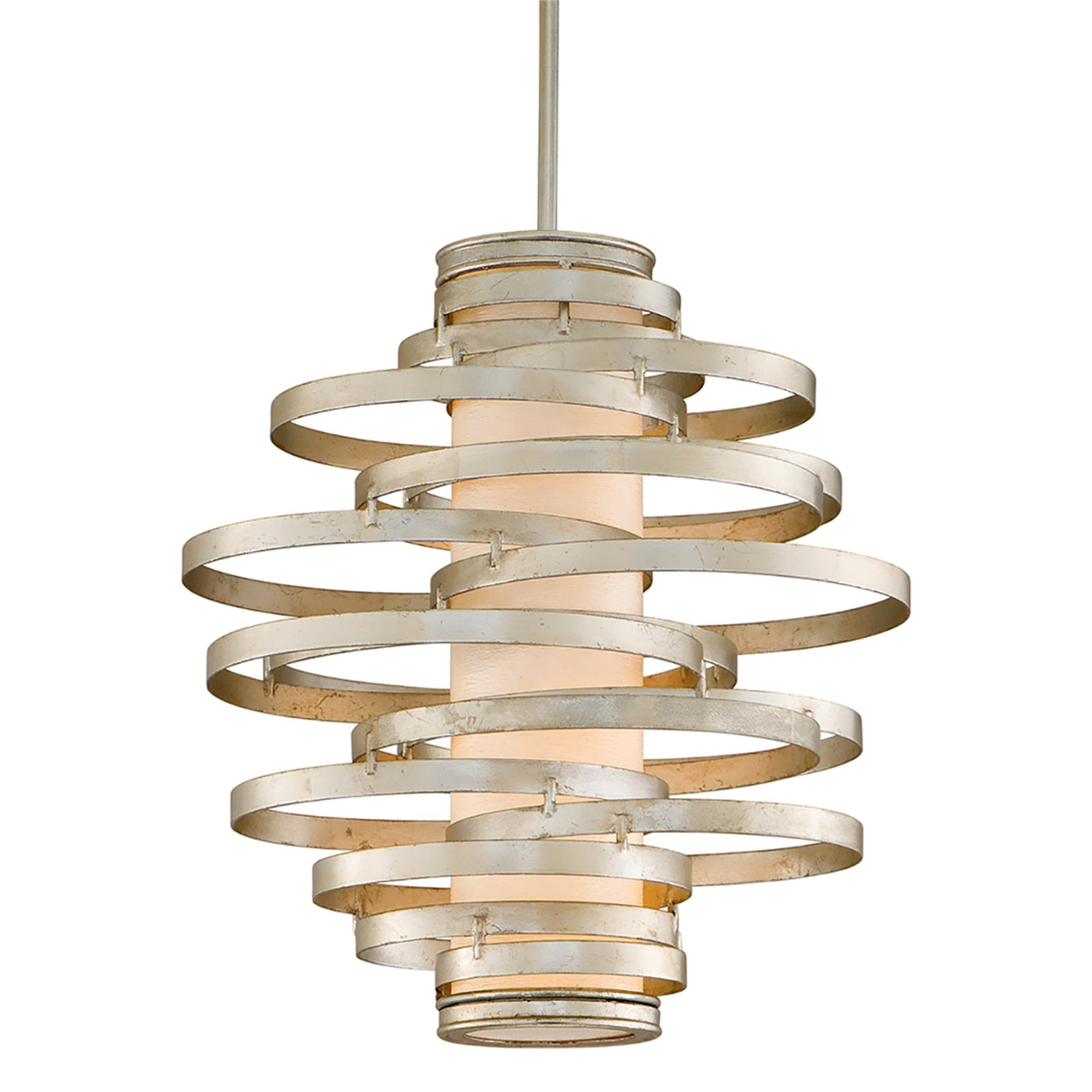 Shown in Modern Silver finish and Citrine Ice glass