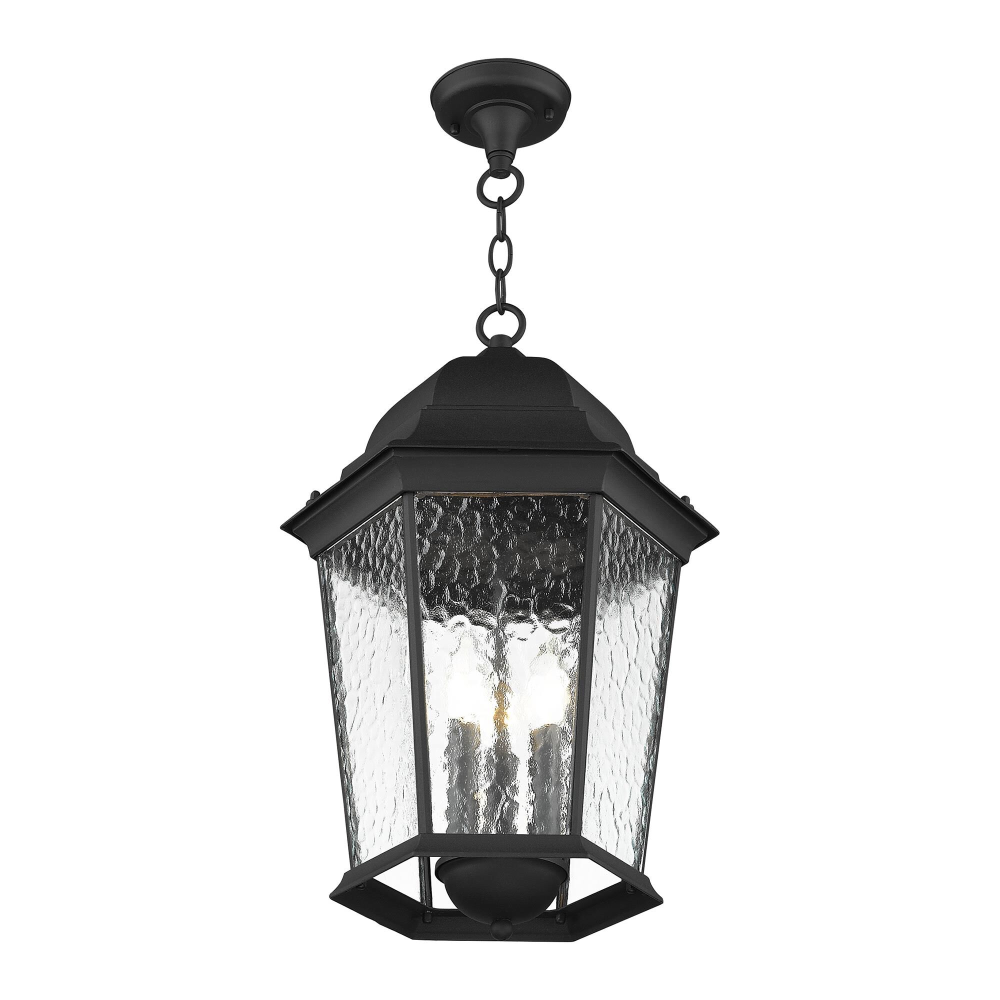 Hamilton 20 Inch Tall 3 Light Outdoor Hanging Lantern by Livex Lighting