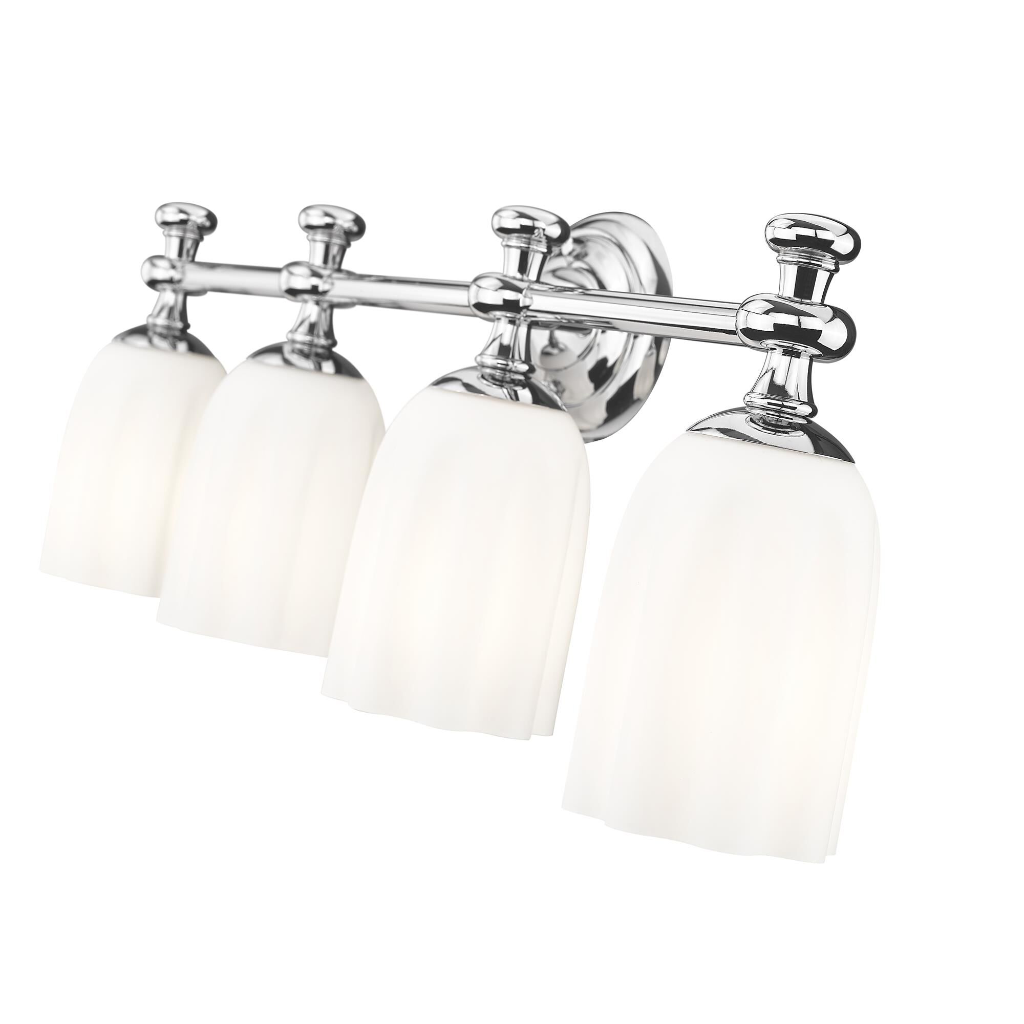 Shown in Chrome finish and Opal Etched glass and Opal Etched shade