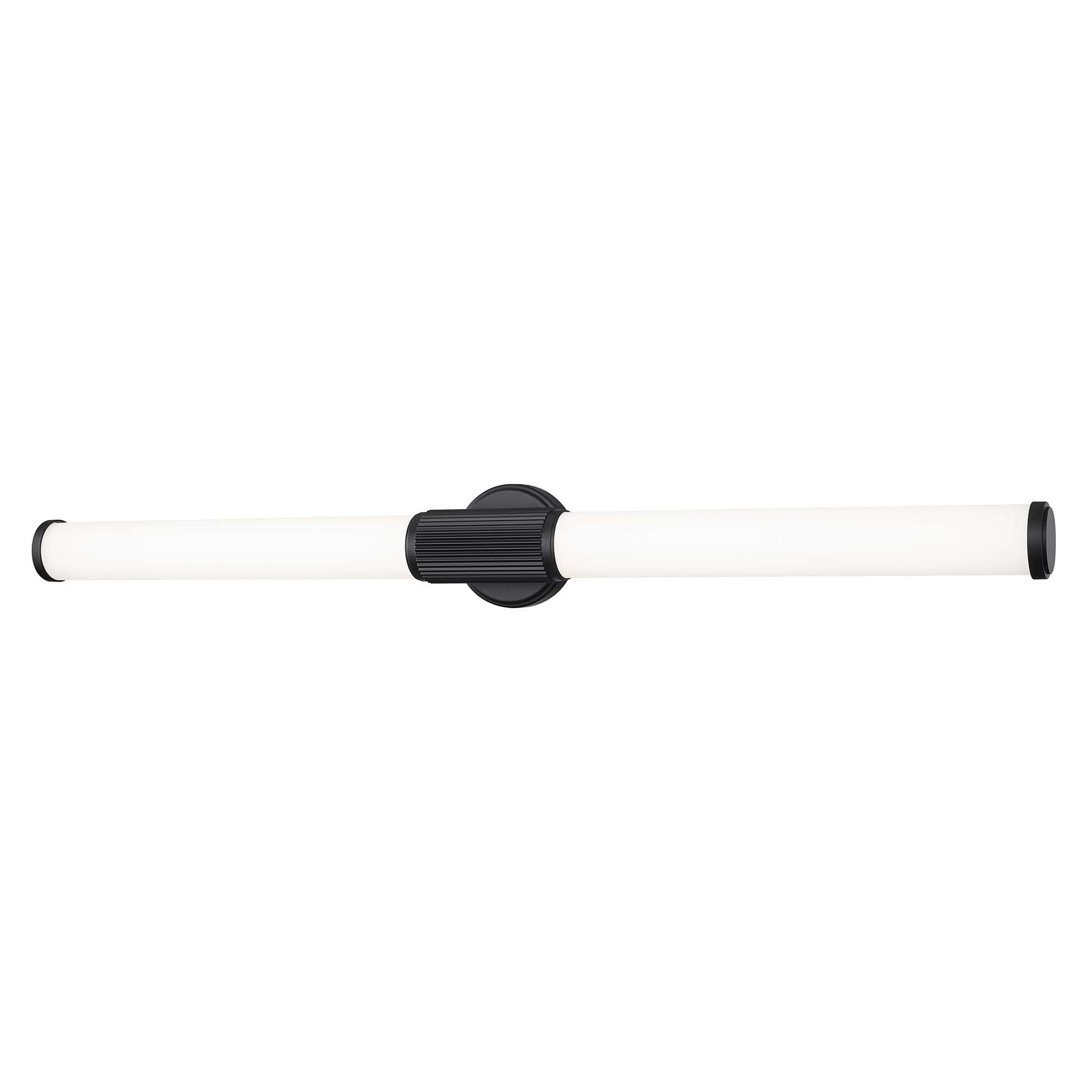 Shown in Matte Black finish and Opal White glass and Opal White shade
