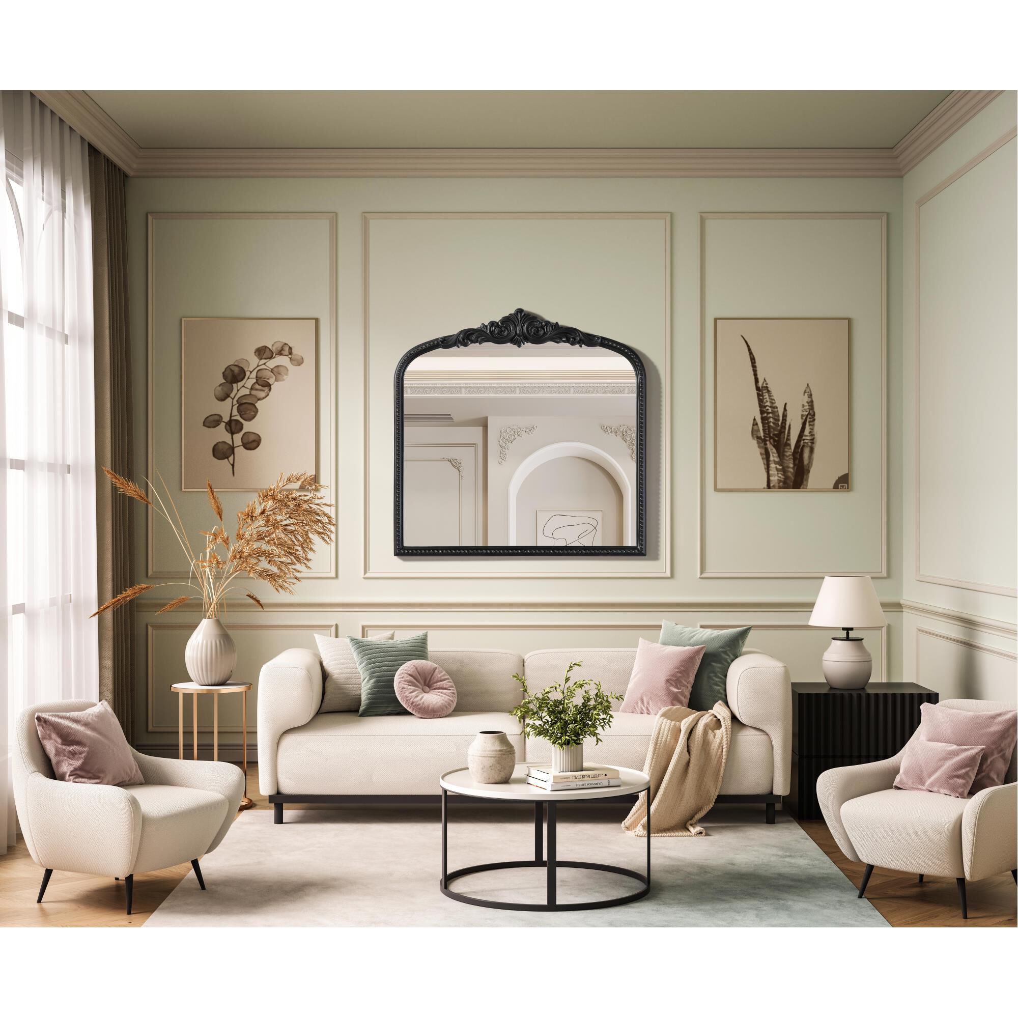 Naomi 36 Inch Decorative Mirror by Elegant Decor