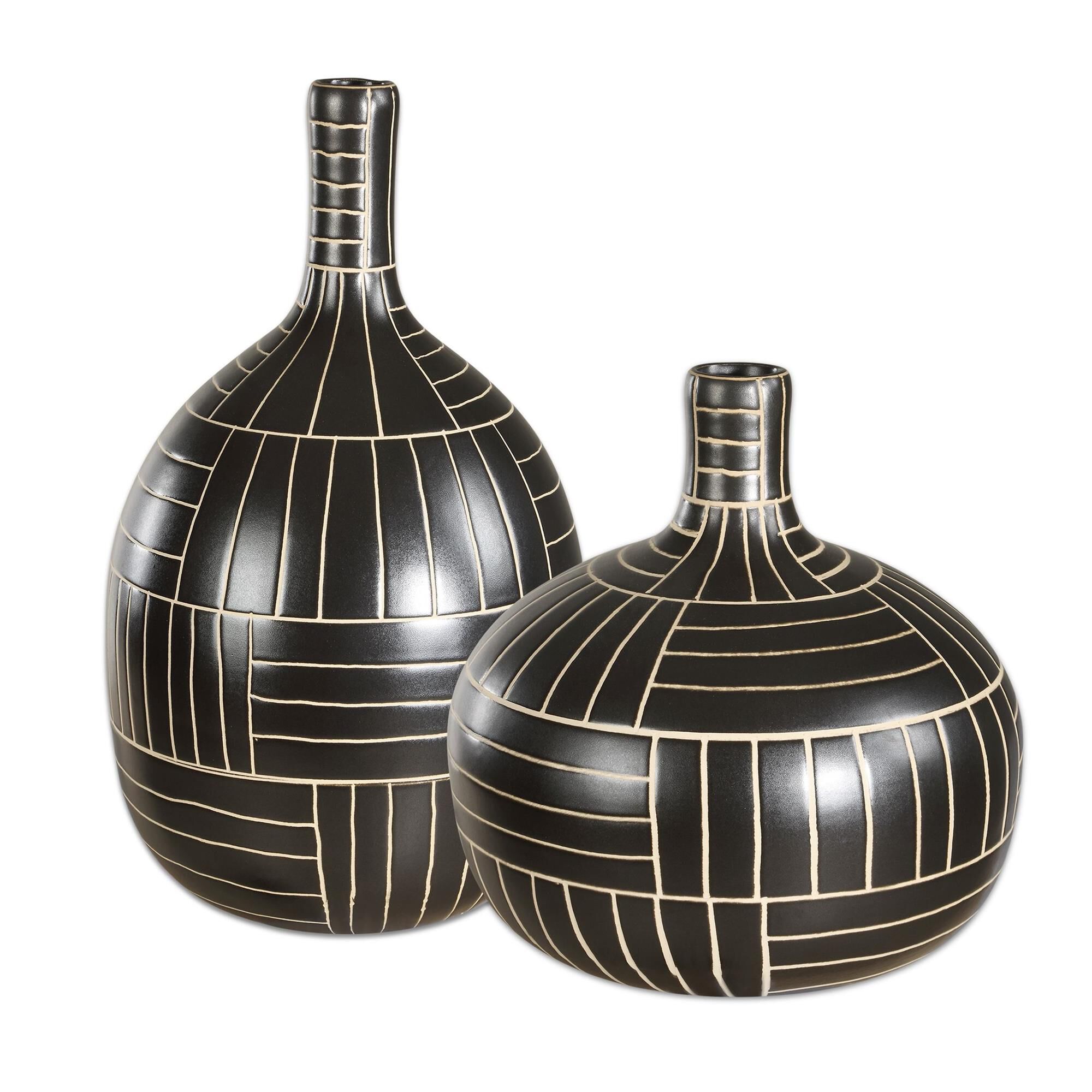 Renee Wightman Graphite 14 Inch Vase-Urn by Uttermost