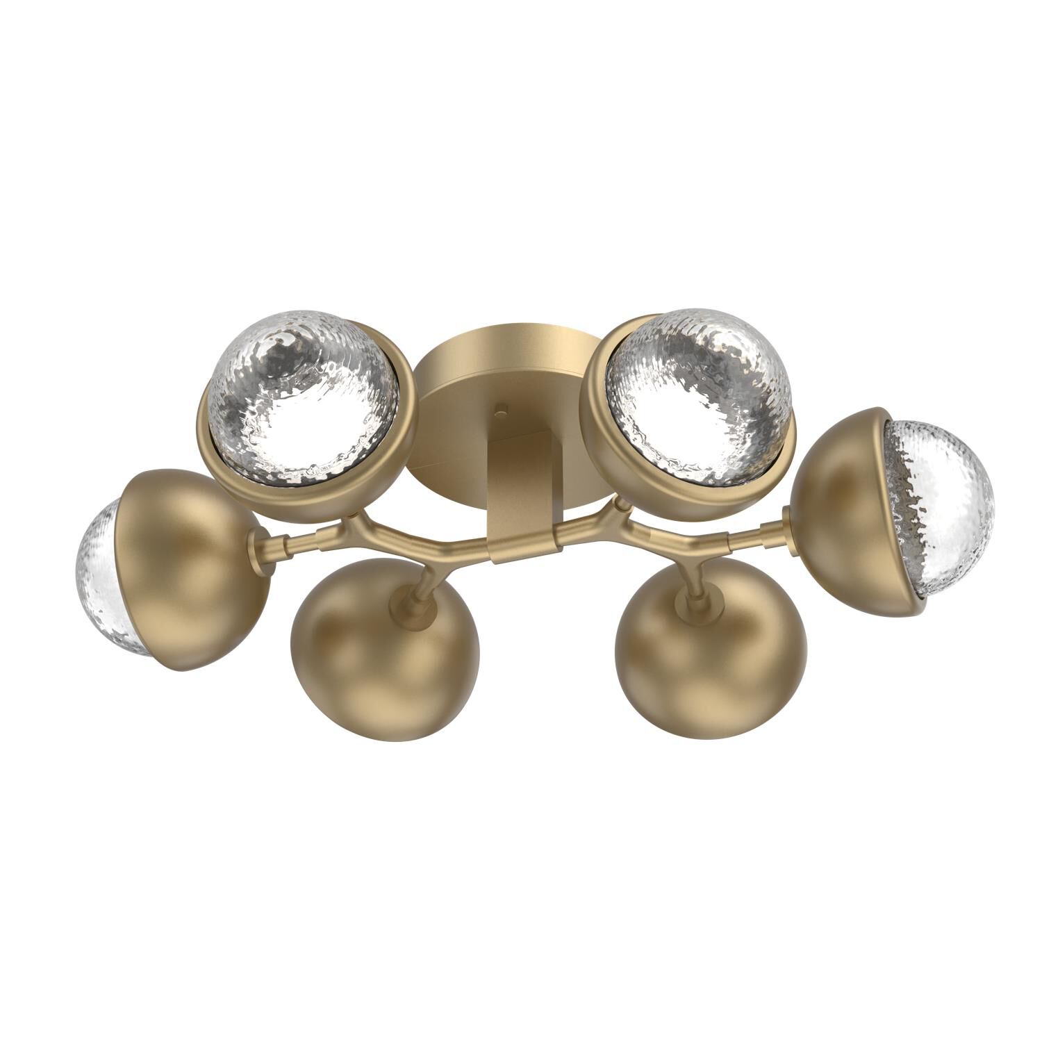 Shown in Gilded Brass finish and Clear glass and Metal Shade Matching Finish accent
